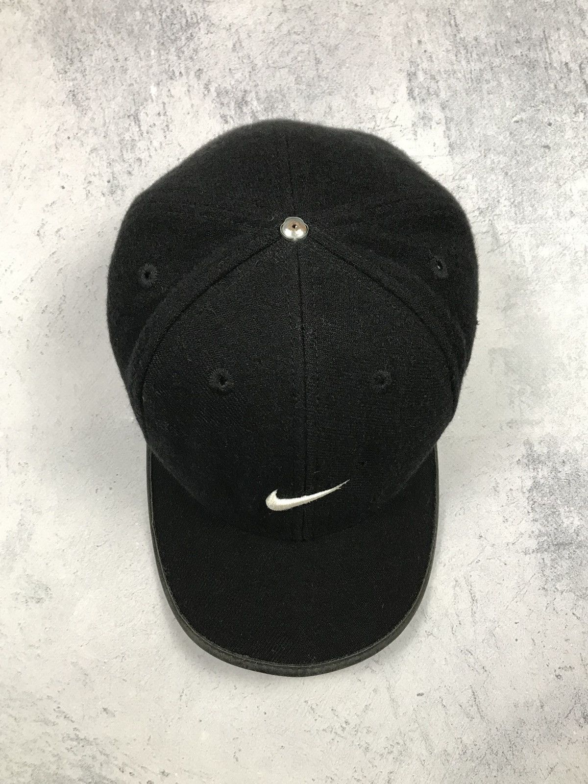 Nike × Vintage Vintage 90s Nike Embroidered Centre Swoosh Logo Wool Cap Size ONE SIZE - 5 Thumbnail
