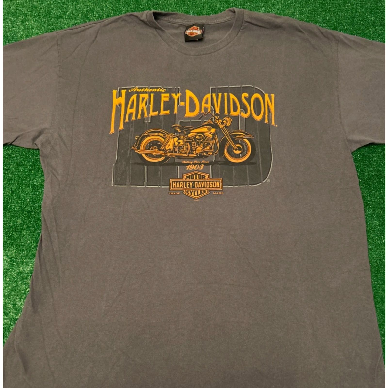 Harley Davidson VINTAGE Harley-Davidson Motorcycle T-Shirt XL Gray 90s Y2K Biker Grunge Hip Hop Motorcycle Punk USA Logo Classic Shirt Men Size US XL / EU 56 / 4 - 3 Thumbnail