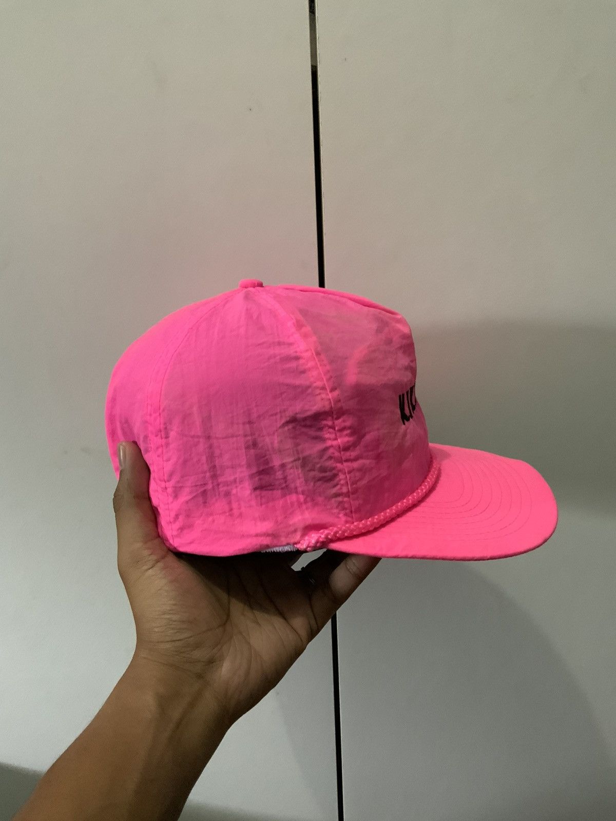 Japanese Brand Vintage KIKK Nadio Nylon Pink Hat Size ONE SIZE - 5 Thumbnail