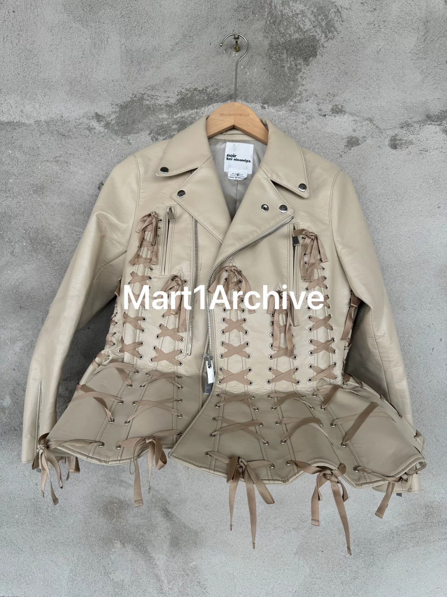 Noir Kei Ninomiya Comme des Garçons Noir Leather Jacket Size S / US 4 / IT 40 - 1 Thumbnail