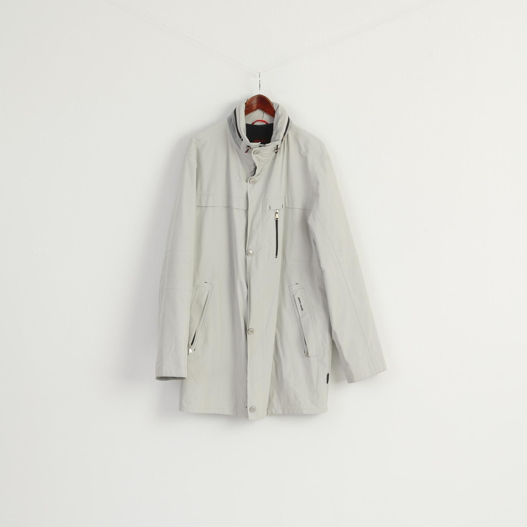 Pierre Cardin Pierre Cardin Men 54 L Jacket Gray Long Gore-Tex 