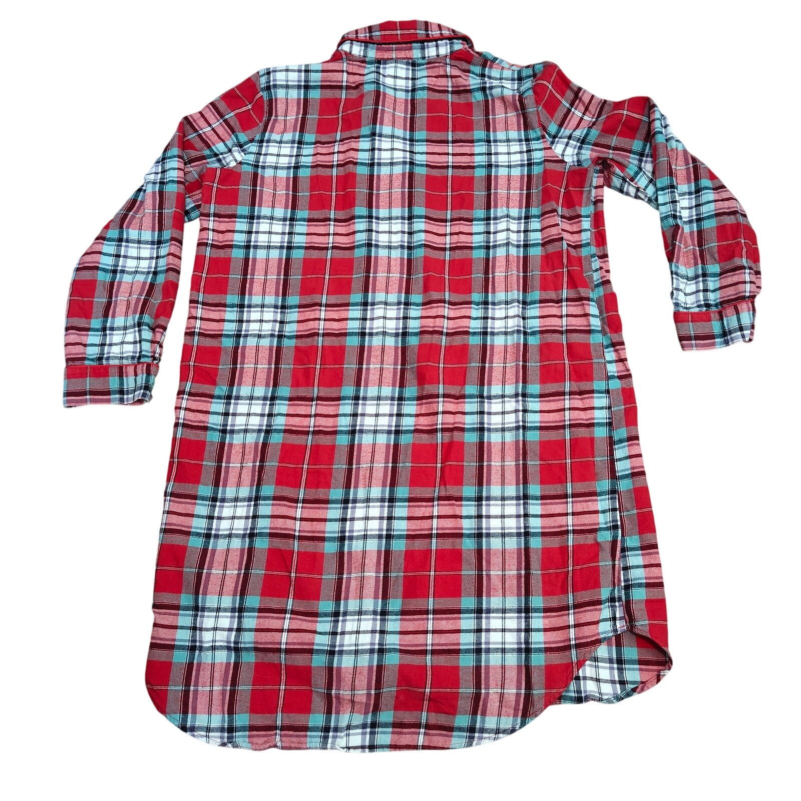 Lands' End Lands End Multicolor Plaid Flannel Nightgown Womens Large Size ONE SIZE - 4 Thumbnail