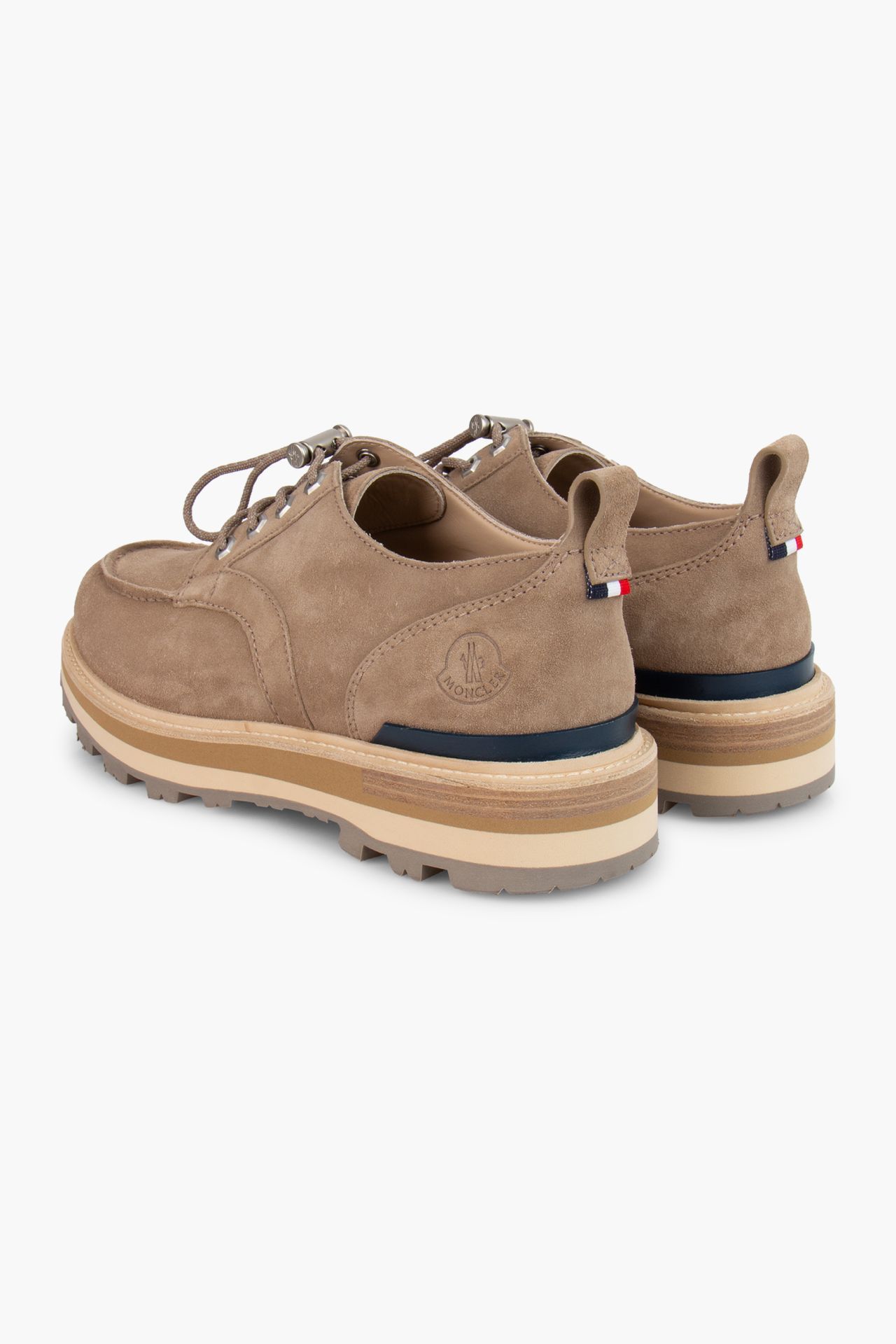 Moncler o1y0225 Leather Laced Shoes in Beige Size US 10 / EU 43 - 3 Thumbnail