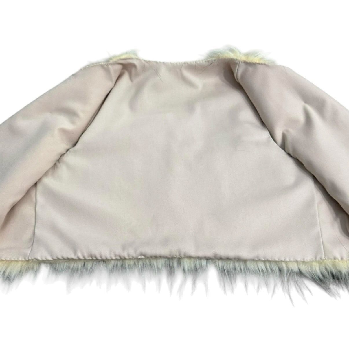 Other Nausicaa NYC Designer Beige & Black Faux Fur Beaded Vest Size S / US 4 / IT 40 - 2 Thumbnail
