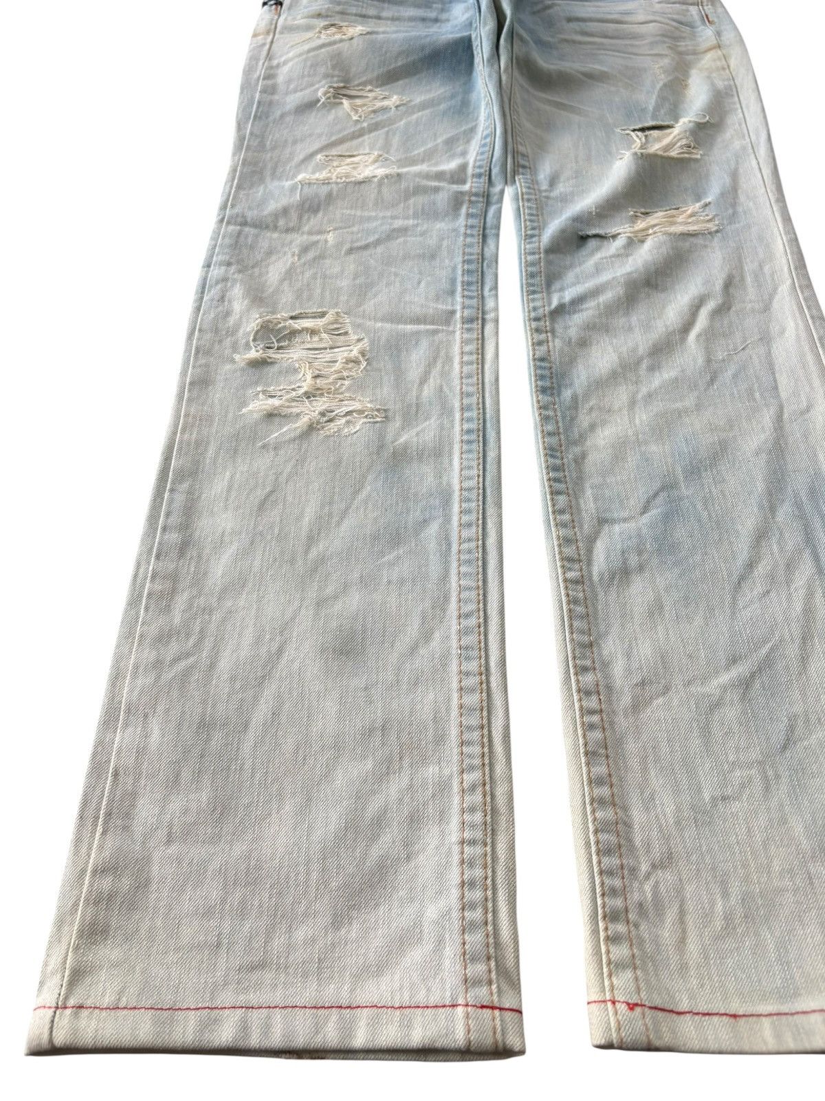 Hysteric Glamour Vintage Red Pepper Bleached Distressed Loose Jeans Size 30" / US 8 / IT 44 - 6 Thumbnail