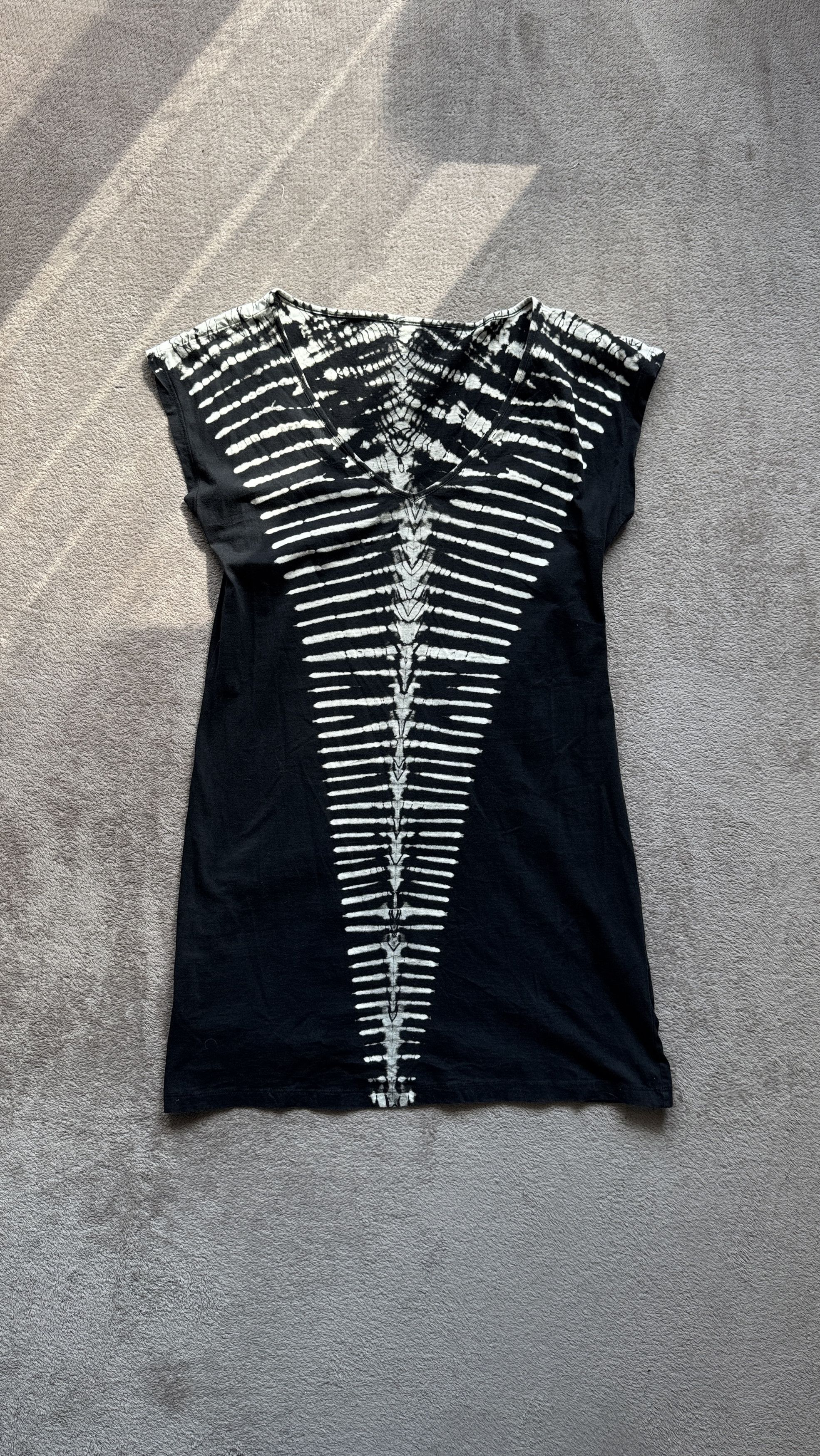 Hysteric Glamour Y2K Skeleton Printed Mini Dress McQueen Gaultier Punk Vibe Size L / US 10 / IT 46 - 1 Thumbnail