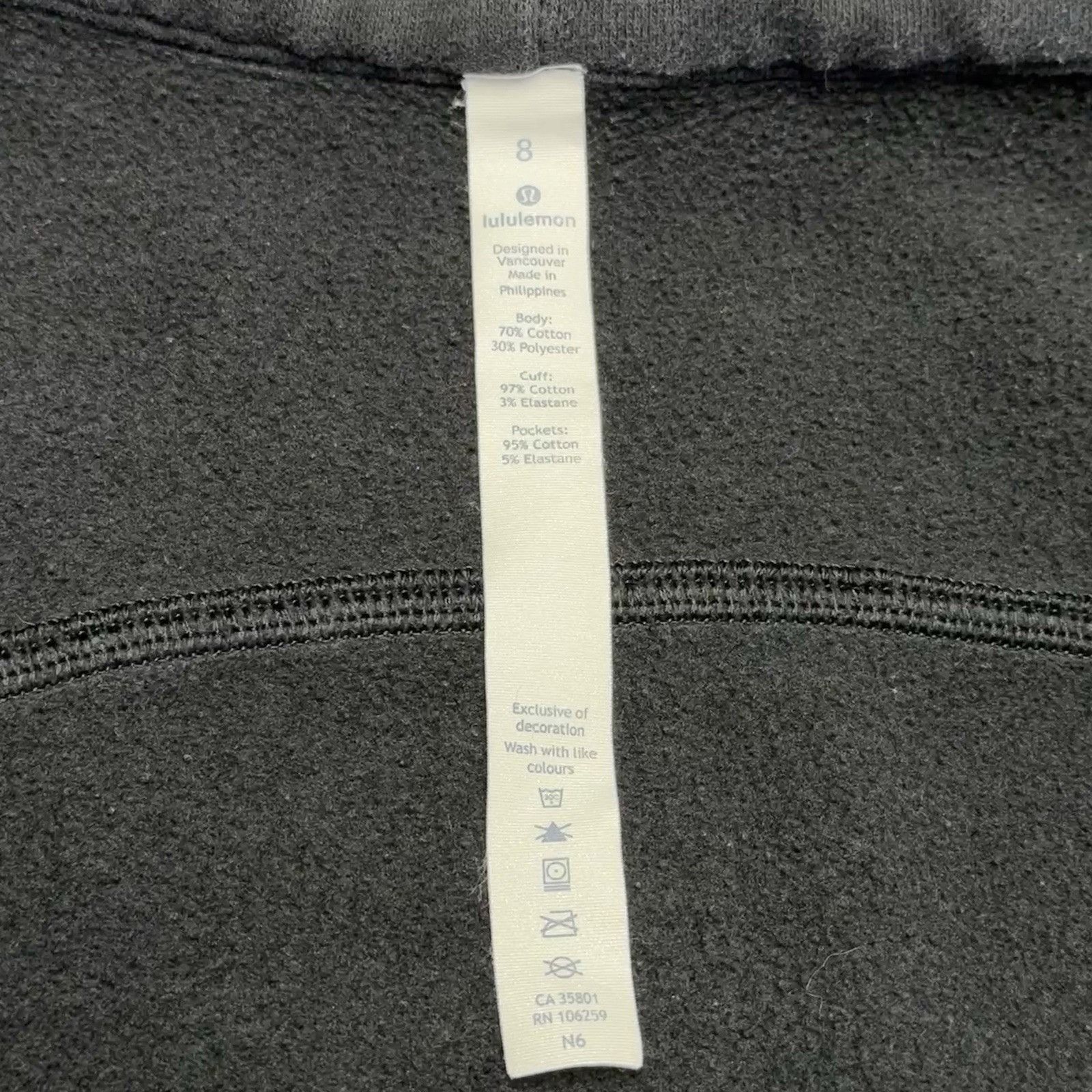 Lululemon Lululemon Hoodie Sweatshirt Womens Size 8 Faded Black Full Z Size M / US 6-8 / IT 42-44 - 7 Thumbnail