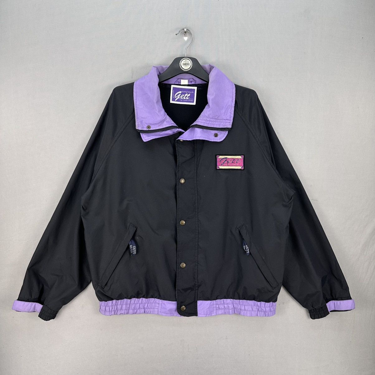 Japanese Brand Vintage 90's Exciting Fishing Gett Nylon Zipper Jacket Size US L / EU 52-54 / 3 - 1 Thumbnail