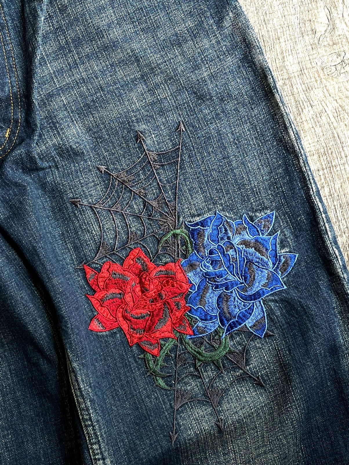Y2K BAGGY PANTS COOL DRIVE STRIKER EMBROIDERY VINTAGE