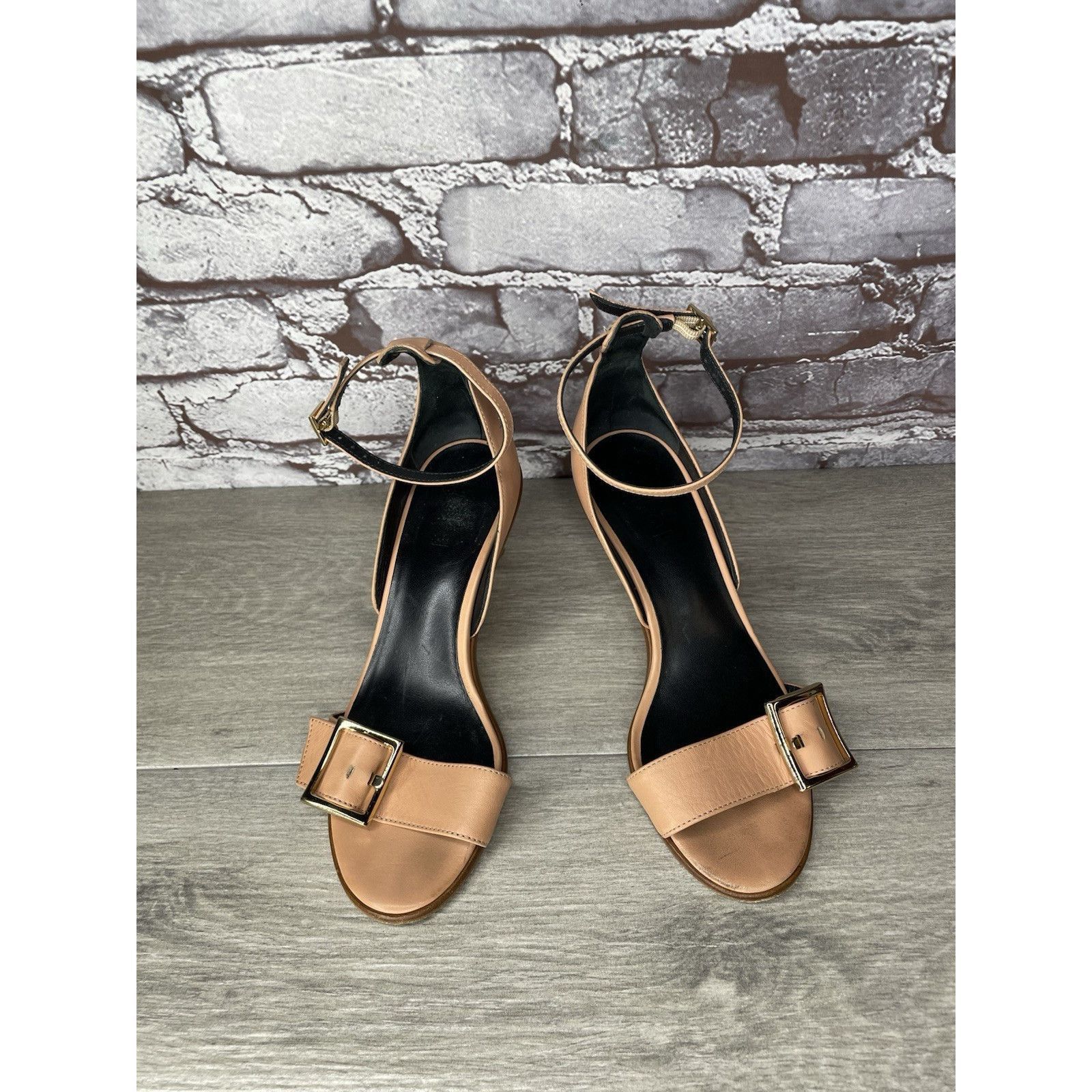 Tibi Tibi Nude Pink Leather Buckle Ankle Strap Stiletto High Heel Size US 6 / IT 36 - 12 Thumbnail