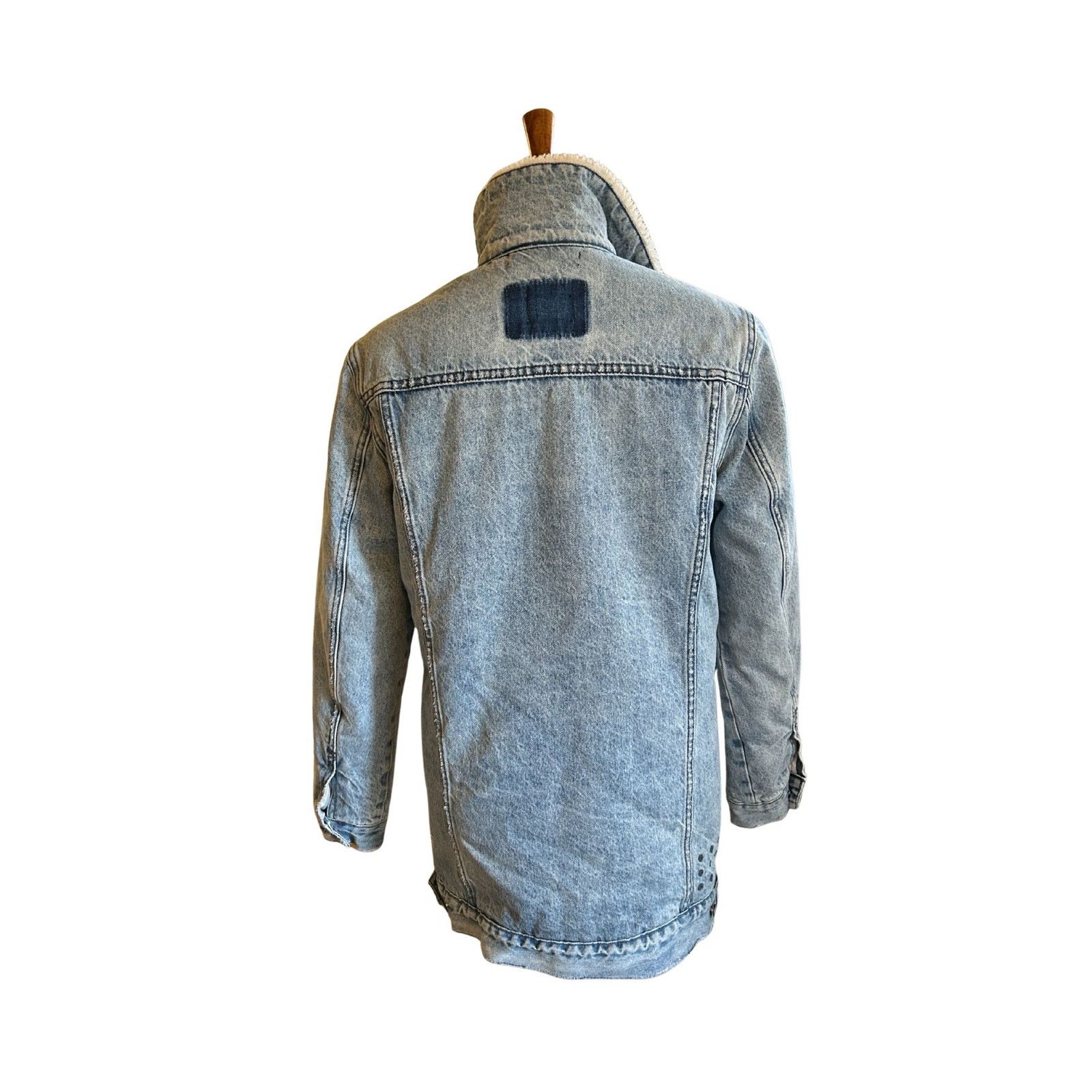 Ksubi Ksubi x Barneys New York Denim Sherpa Lined Jacket Size XS / US 0-2 / IT 36-38 - 4 Thumbnail