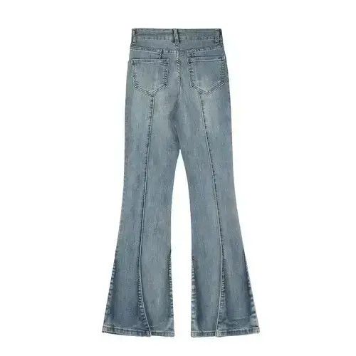 Jean yuppie disco distressed fade flared jeans Size US 28 / EU 44 - 2 Thumbnail