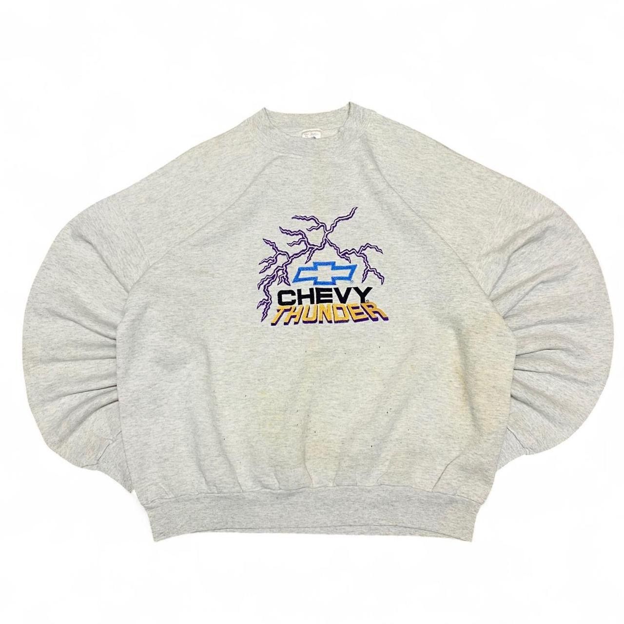 Other Vintage Chevy Thunder thunder embroidered grey crewneck Size US L / EU 52-54 / 3 - 2 Thumbnail