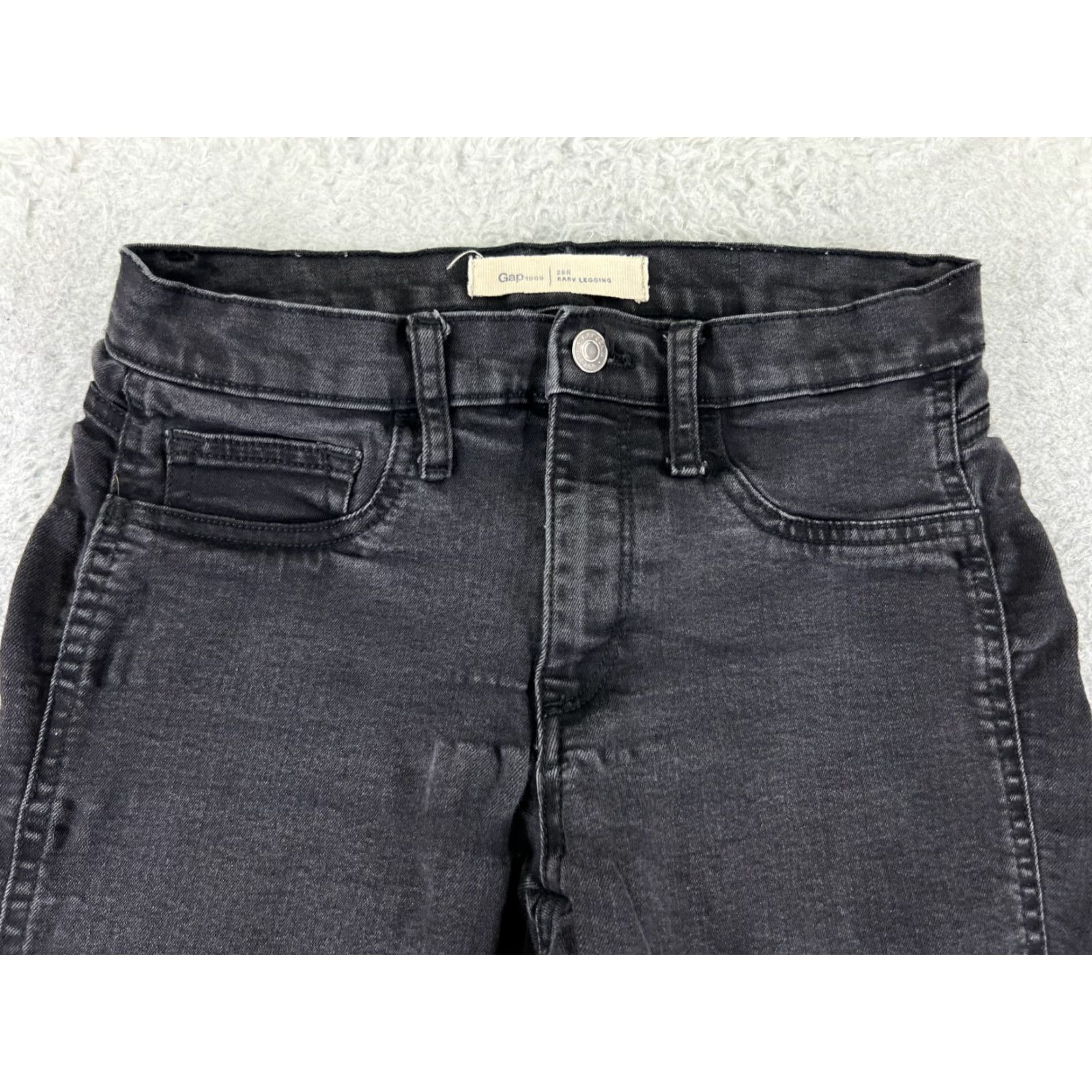 Gap GAP Jeans Women 6 Black Denim Jegging Stretch Mid 25x27 Classic 5-Pocket City 1969 Womens Jeans Size 28" / US 6 / IT 42 - 4 Thumbnail