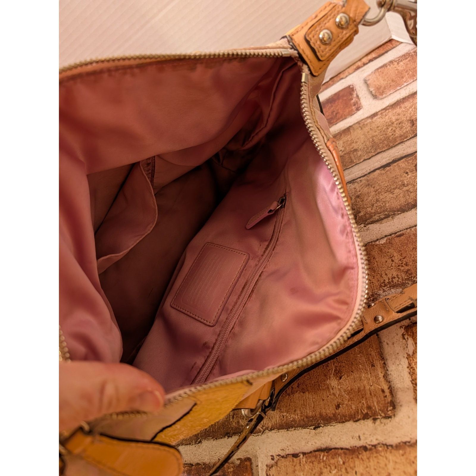 Coach Y2K Coach Ashley Signature Patchwork Bag Glam Shoulder Purse Size ONE SIZE - 5 Thumbnail