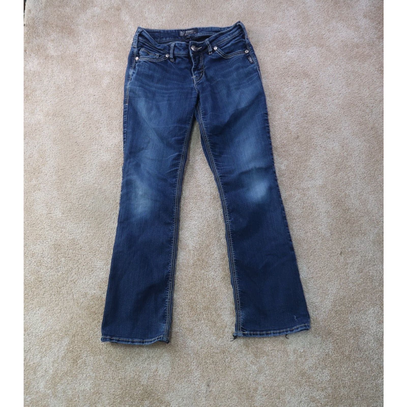 Silver Jeans Co. Silver Suki Mid Bootcut Jeans Women's 28x31 Blue Denim Pants Stretch Size 28" / US 6 / IT 42 - 2 Thumbnail