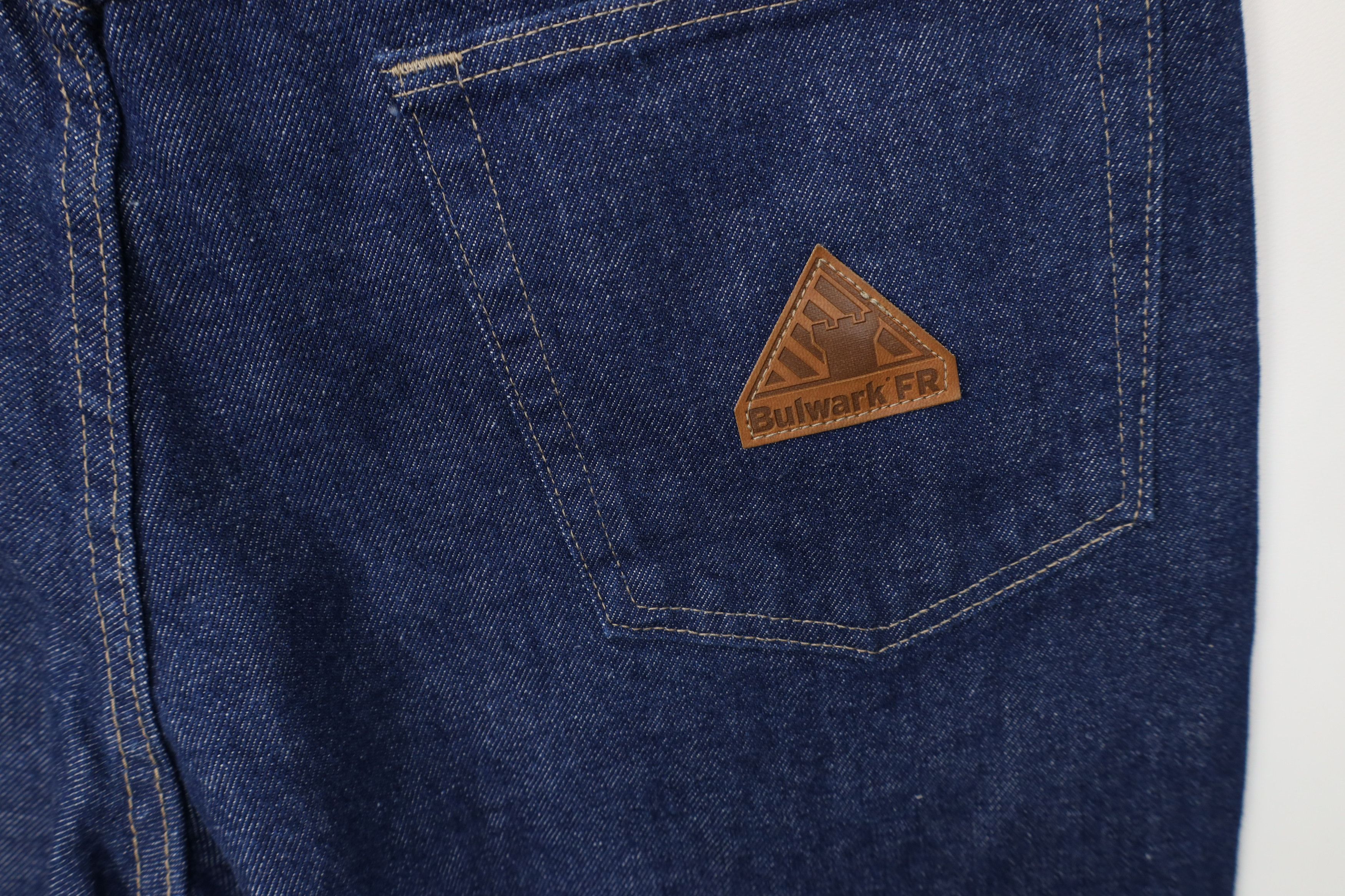 Vintage Bulwark FR Fire Flame Resistant Wide Leg Denim Jeans Size US 38 / EU 54 - 14 Thumbnail