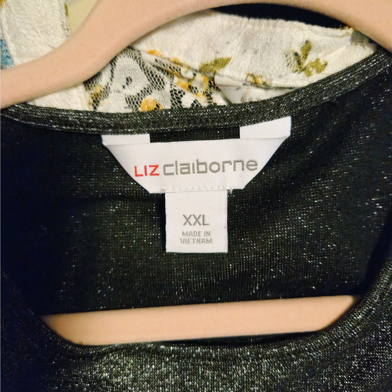 Liz Claiborne Liz Claiborne Metallic Glitter Blouse XXL Long Sleeve Top Size XXL / US 16-18 / IT 52-54 - 3 Thumbnail