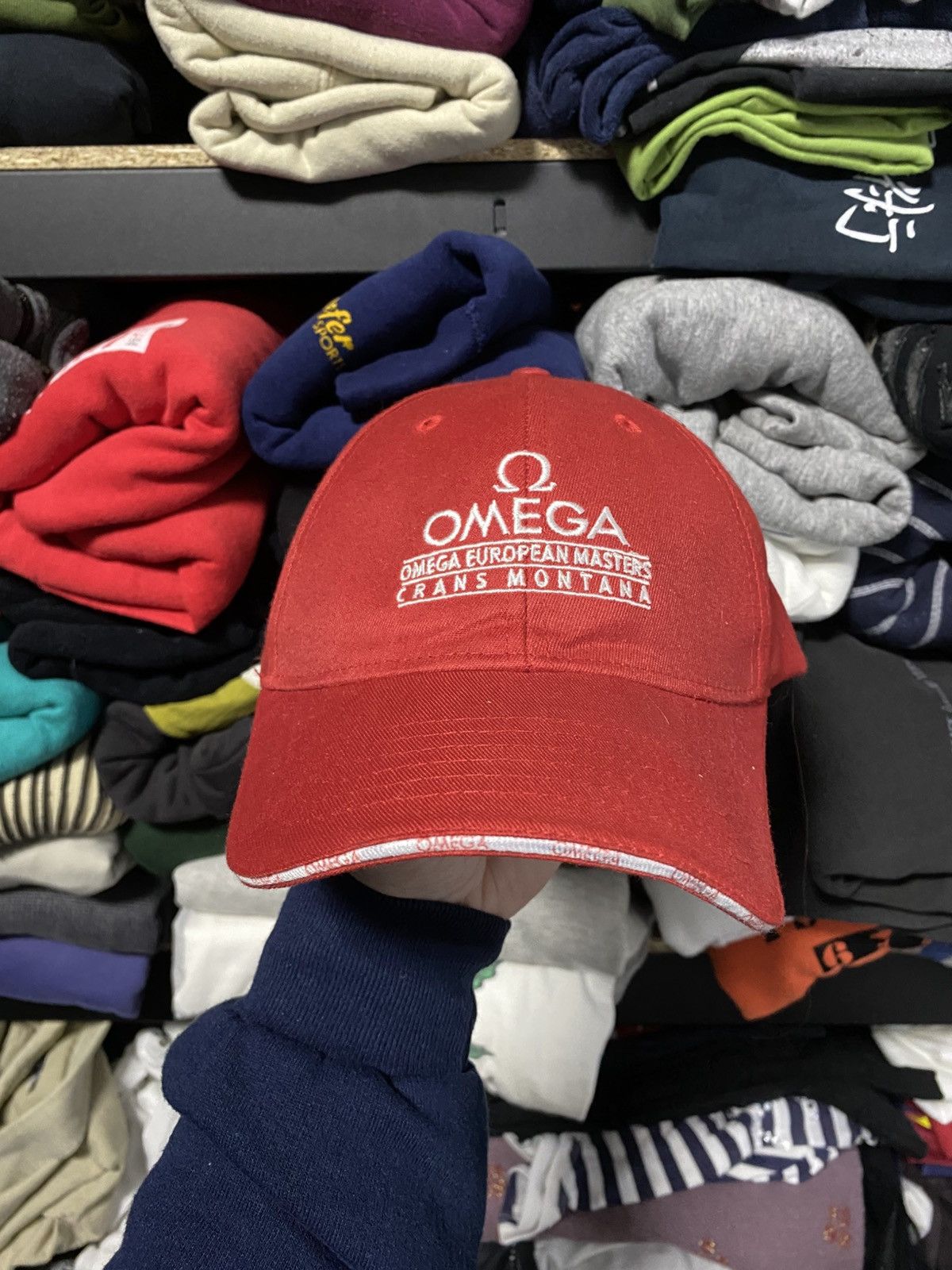 Omega × Vintage Vintage 90s OMEGA Logo Cap Hat Rolex Cartier Omega Size ONE SIZE - 1 Thumbnail