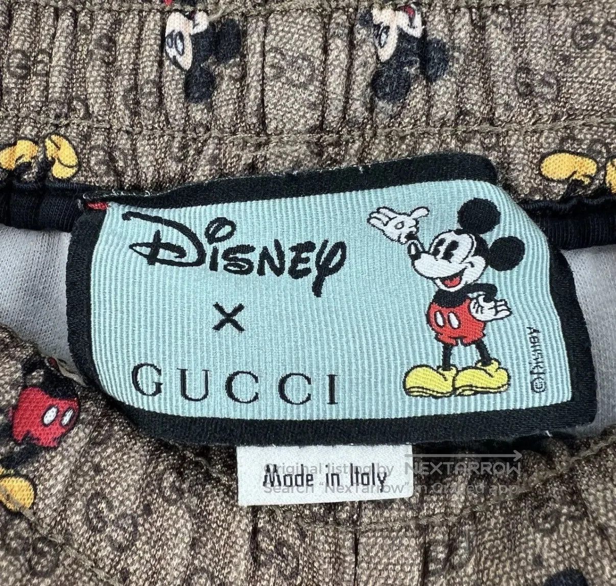 Gucci Beige Mickey Print Elastic Waist Jogger Pants Size 32. Size US 32 / EU 48 - 5 Thumbnail