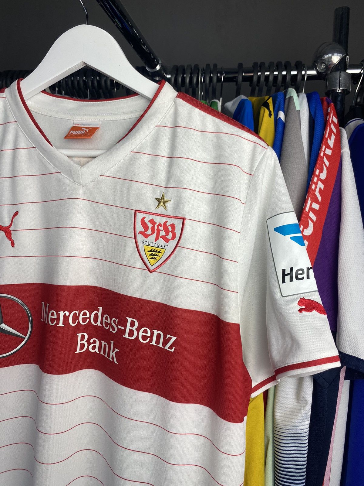 Puma 2013/14 PUMA STUTTGART HOME SOCCER FOOTBALL JERSEY SHIRT Size US L / EU 52-54 / 3 - 4 Thumbnail