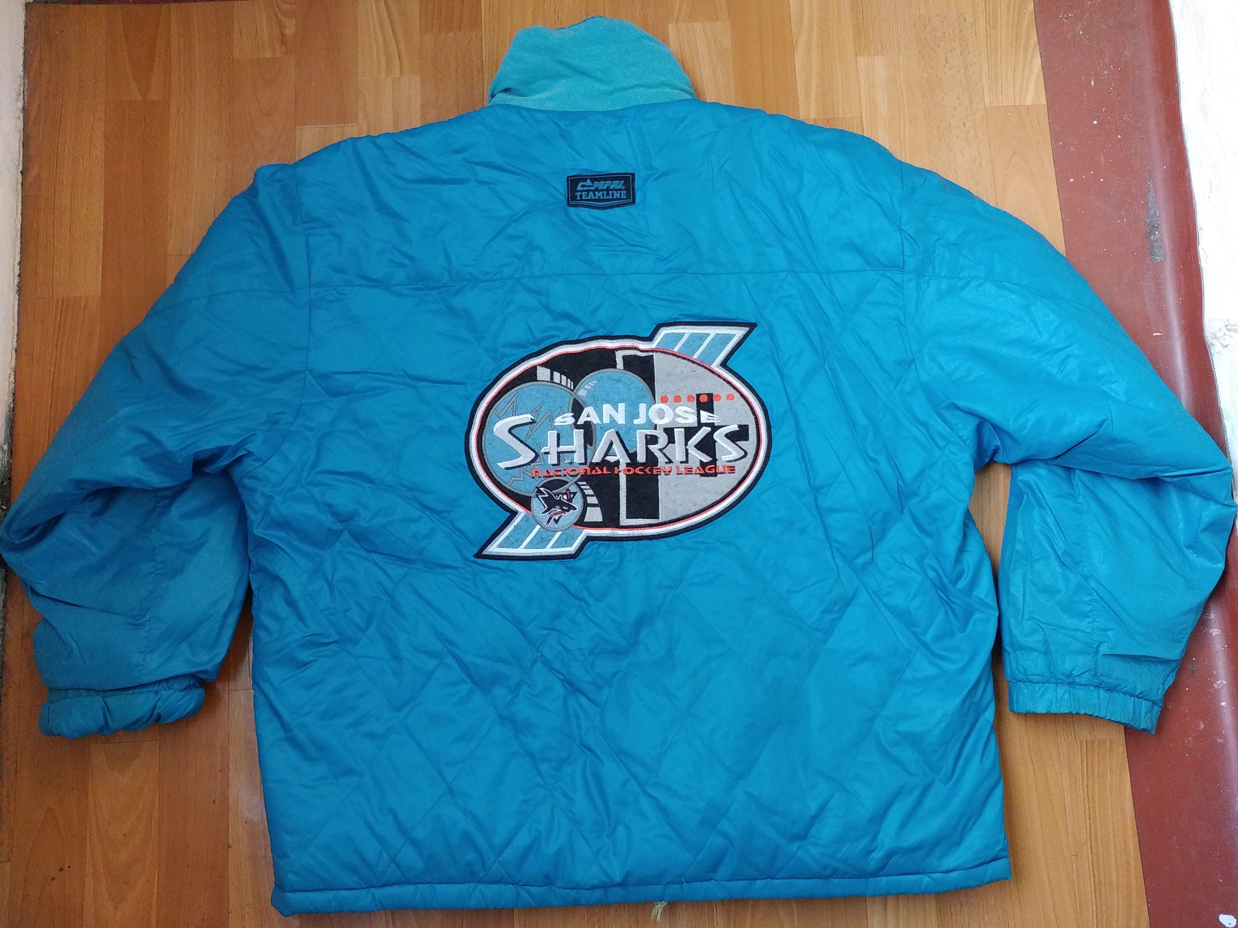 NHL × Vintage NHL San Jose Sharks jacket, vintage Campri Teamline, 90s L Size US L / EU 52-54 / 3 - 1 Thumbnail
