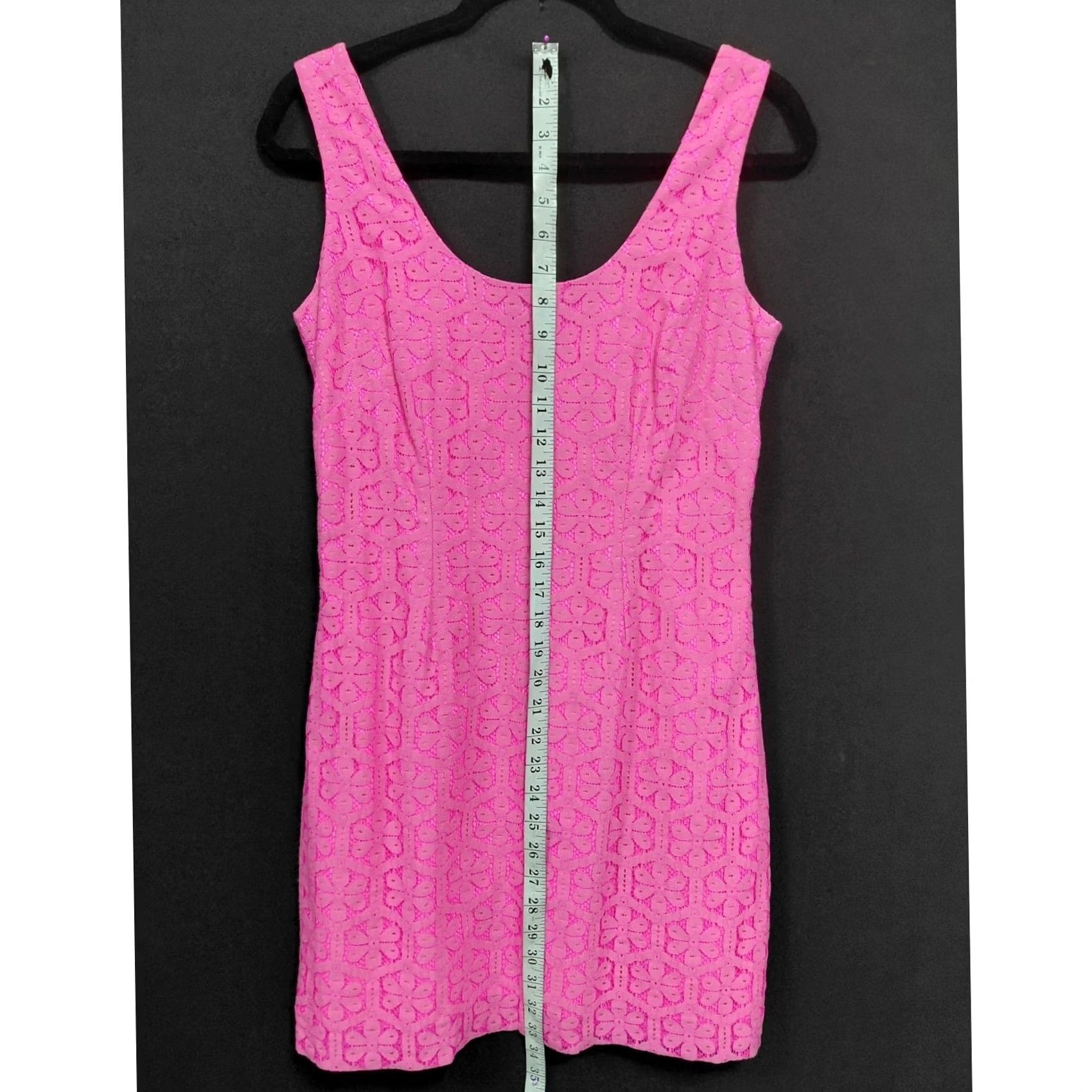 Lilly Pulitzer Lilly Pulitzer Pink Lace Dress Solid Sleeveless Short Women Size 4 Size 27" / US 4 / IT 40 - 4 Thumbnail