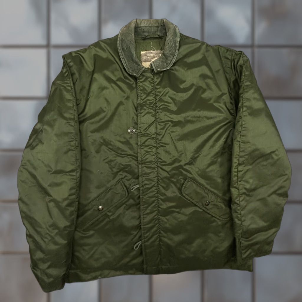 Alpha Industries VINTAGE Alpha Industries Jacket Military L Green Nylon Zip Size US L / EU 52-54 / 3 - 1 Thumbnail
