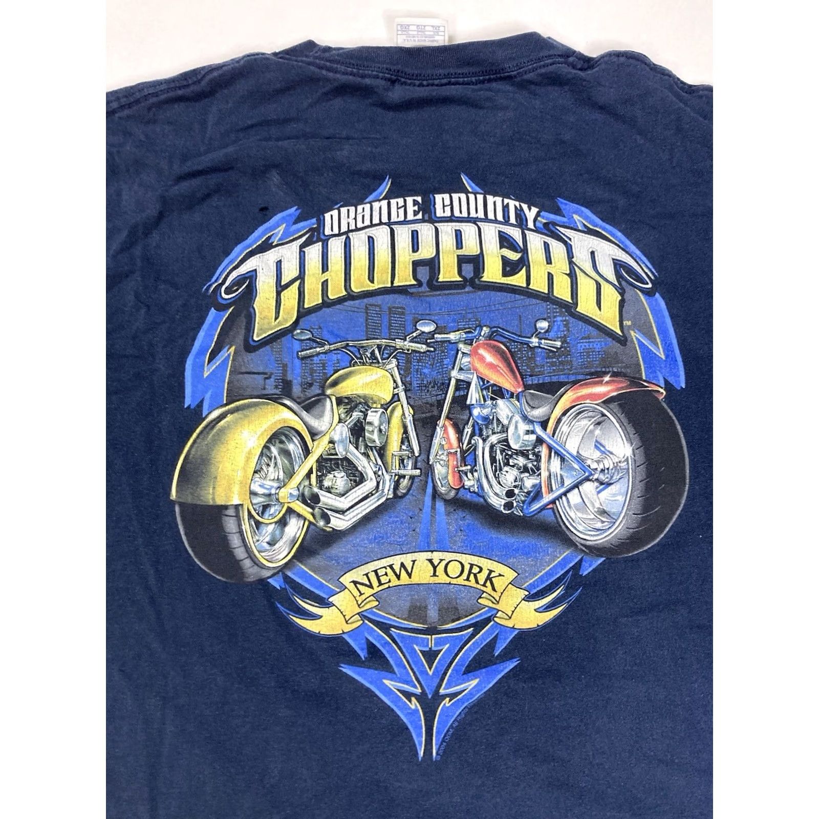 AAA VINTAGE Orange County Choppers Motorcycle New York Graphic T-shirt Men XXL Black Logo 2000s 2XL Cotton Short Sleeve Crew Neck AAA Size US XXL / EU 58 / 5 - 2 Thumbnail