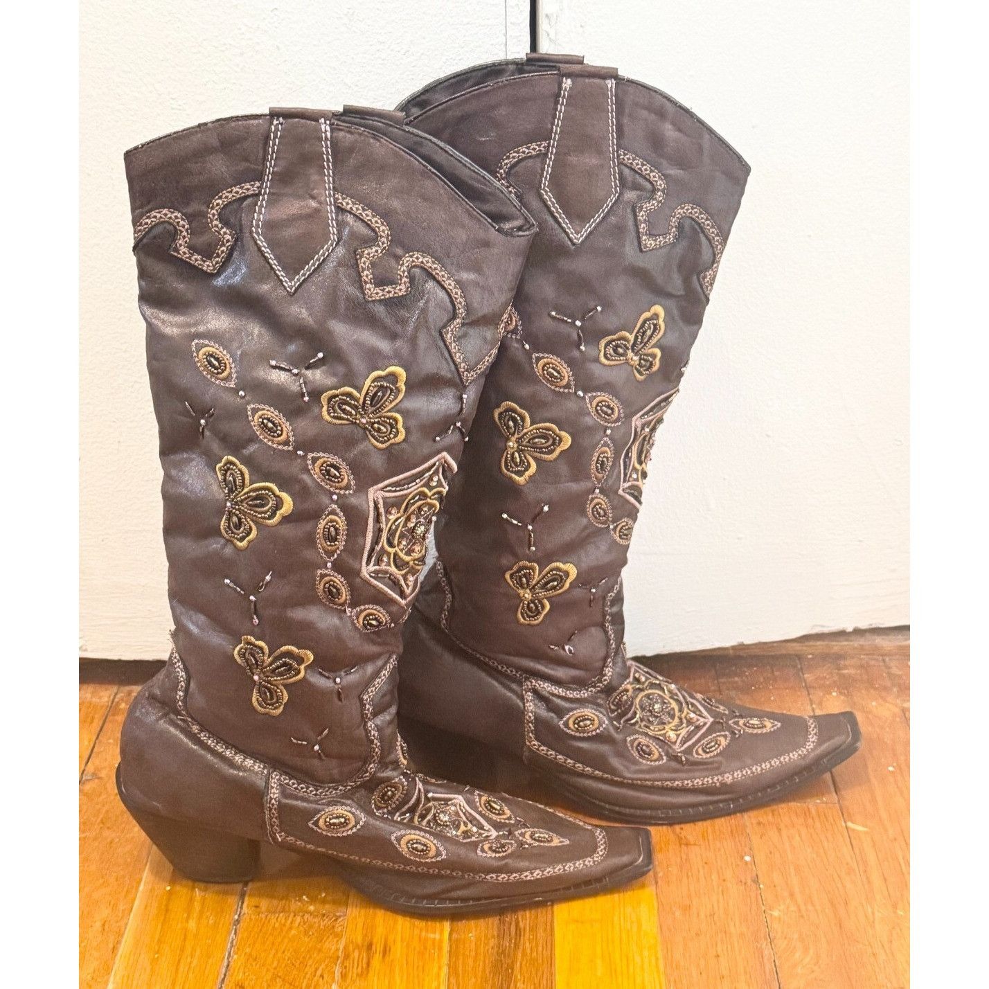 Vintage Vintage embellished beaded embroidered cowboy boots size 41 Size US 10 / IT 40 - 4 Thumbnail