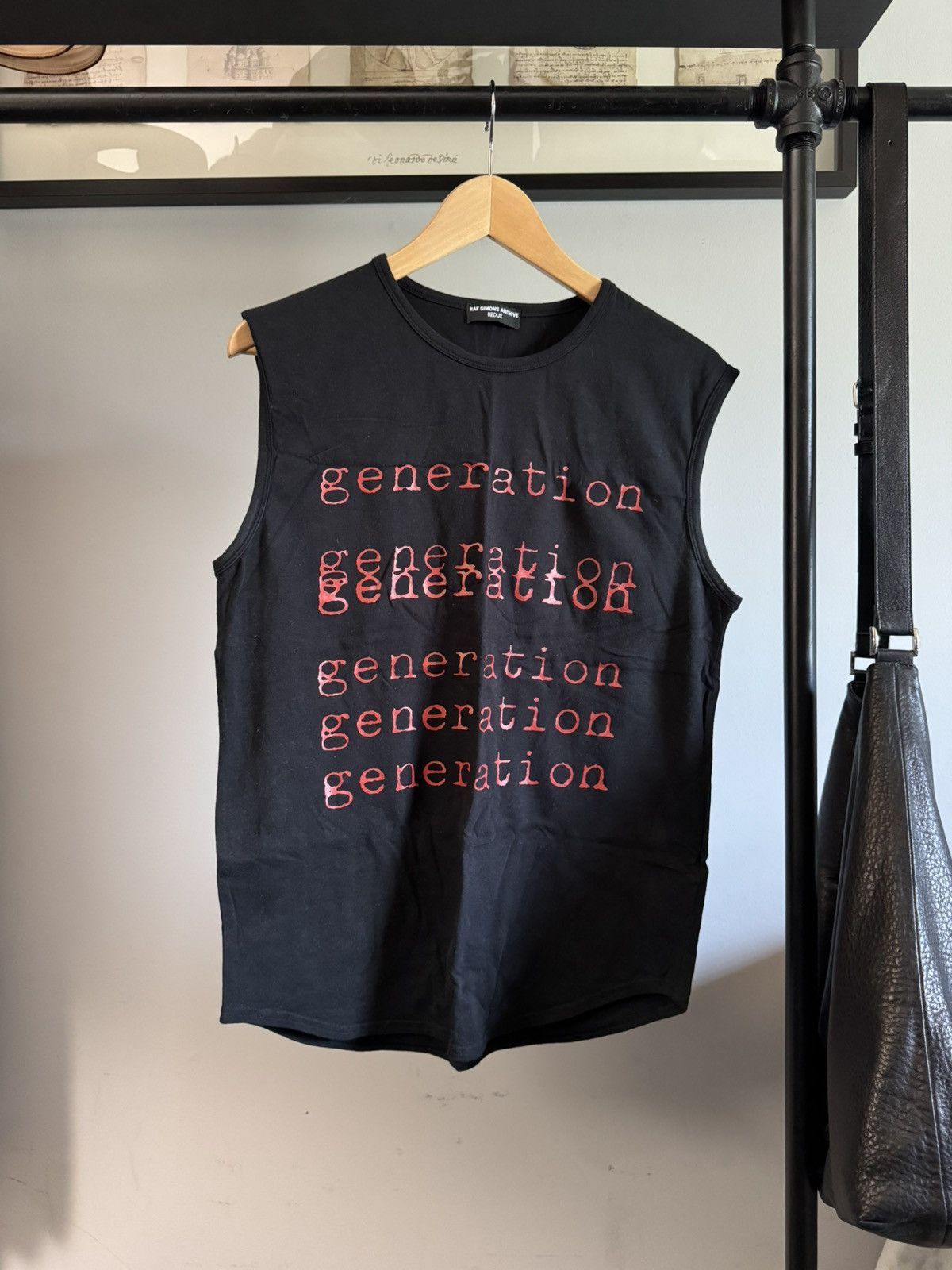 Pre-owned Raf Simons Ss97 “generation” Tank Top Redux In Black