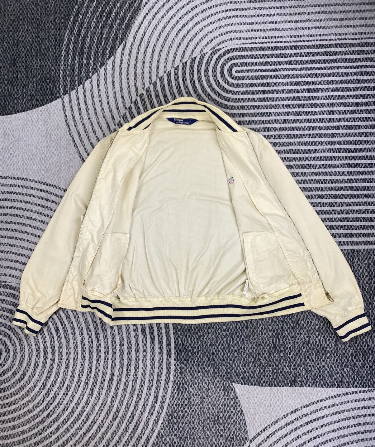 Polo Ralph Lauren Vtg Polo Ralph Lauren Flag Embroidered Varsity Style Jacket Size US L / EU 52-54 / 3 - 5 Thumbnail