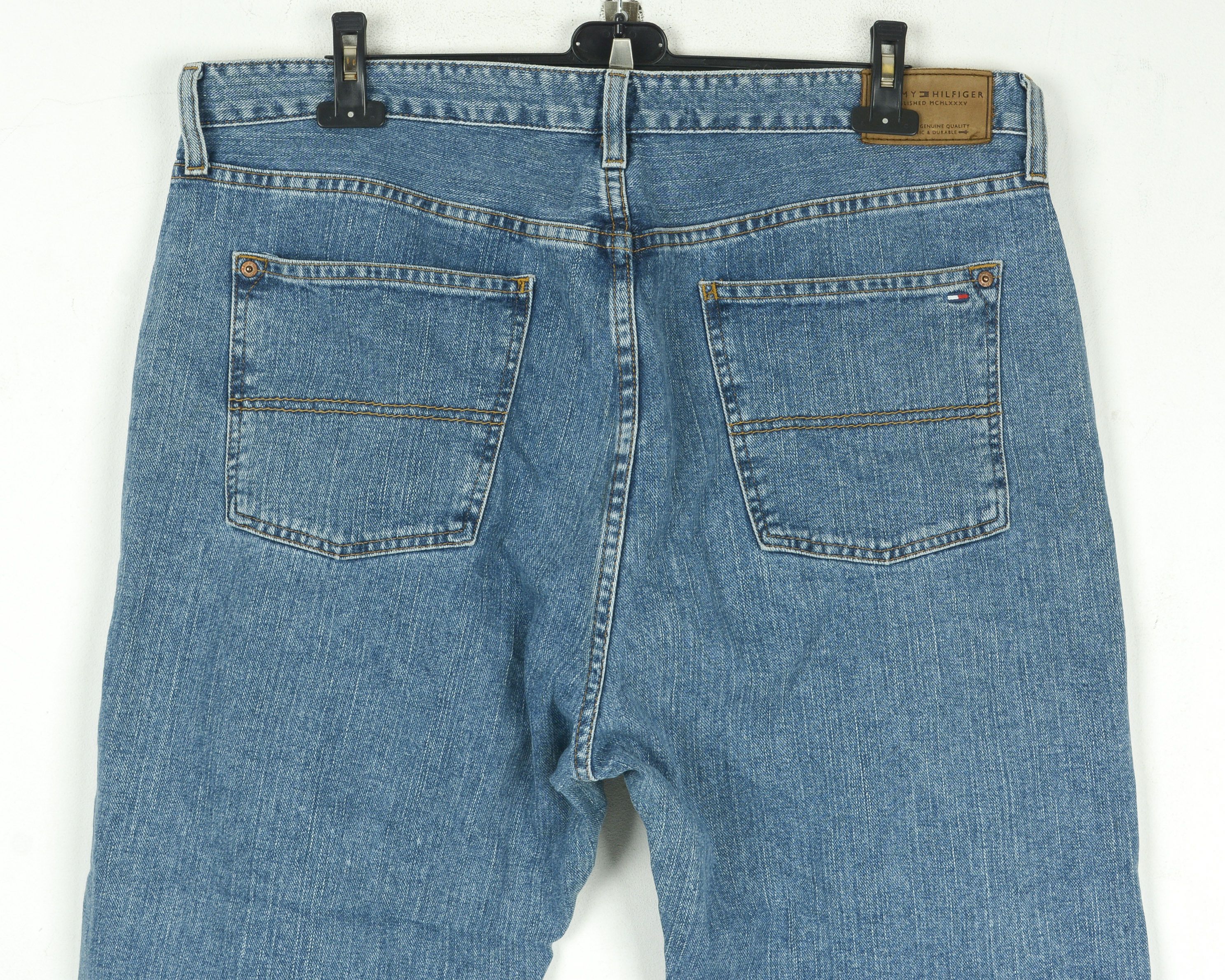Tommy Hilfiger Mens W38 L30 Relaxed Jeans Denim Pants Trousers Bottoms Zip Size US 38 / EU 54 - 4 Thumbnail