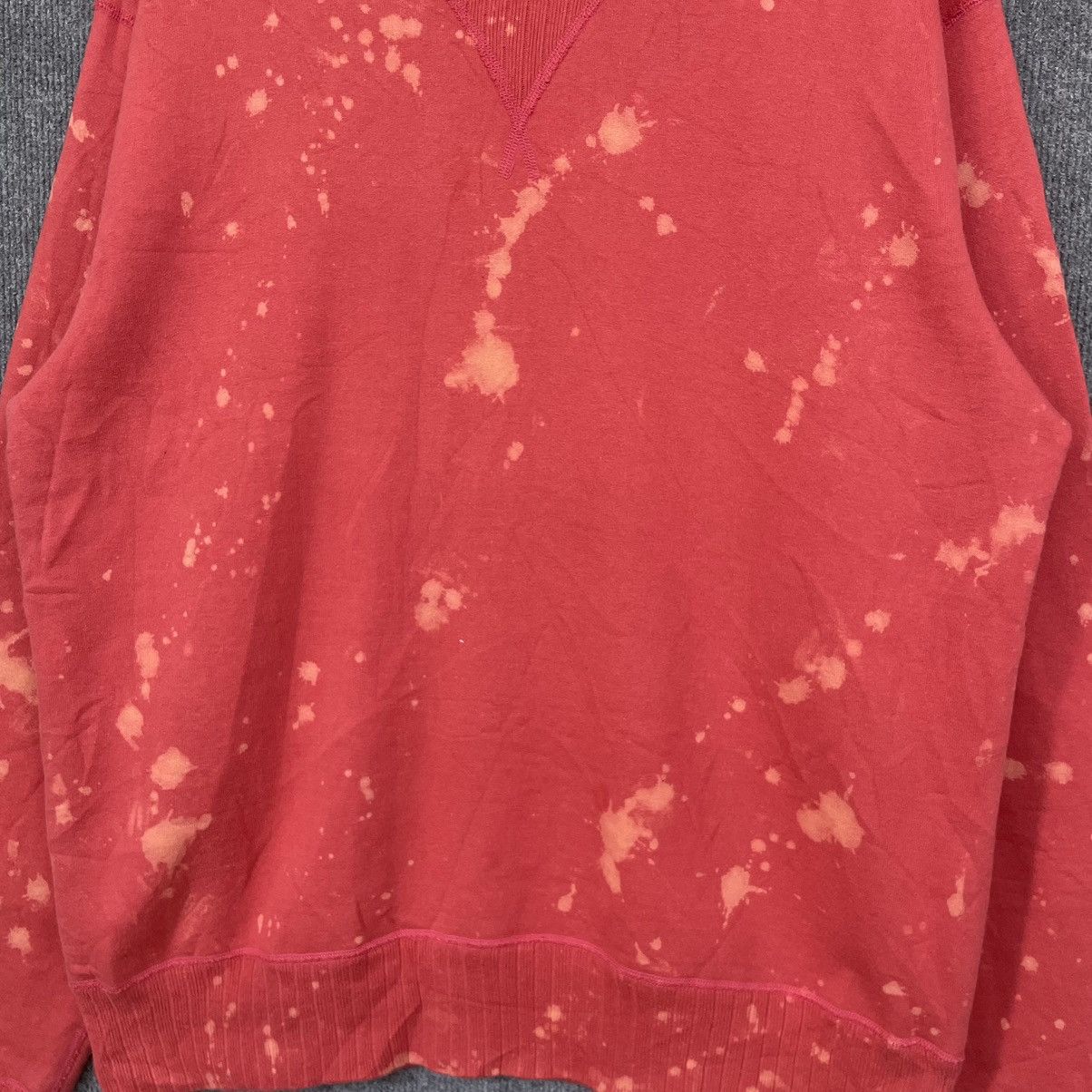 Toyo Enterprises × Whitesville Vintage Red Acid Wash Heavyweight Crewneck Sweatshirt Size US L / EU 52-54 / 3 - 2 Thumbnail