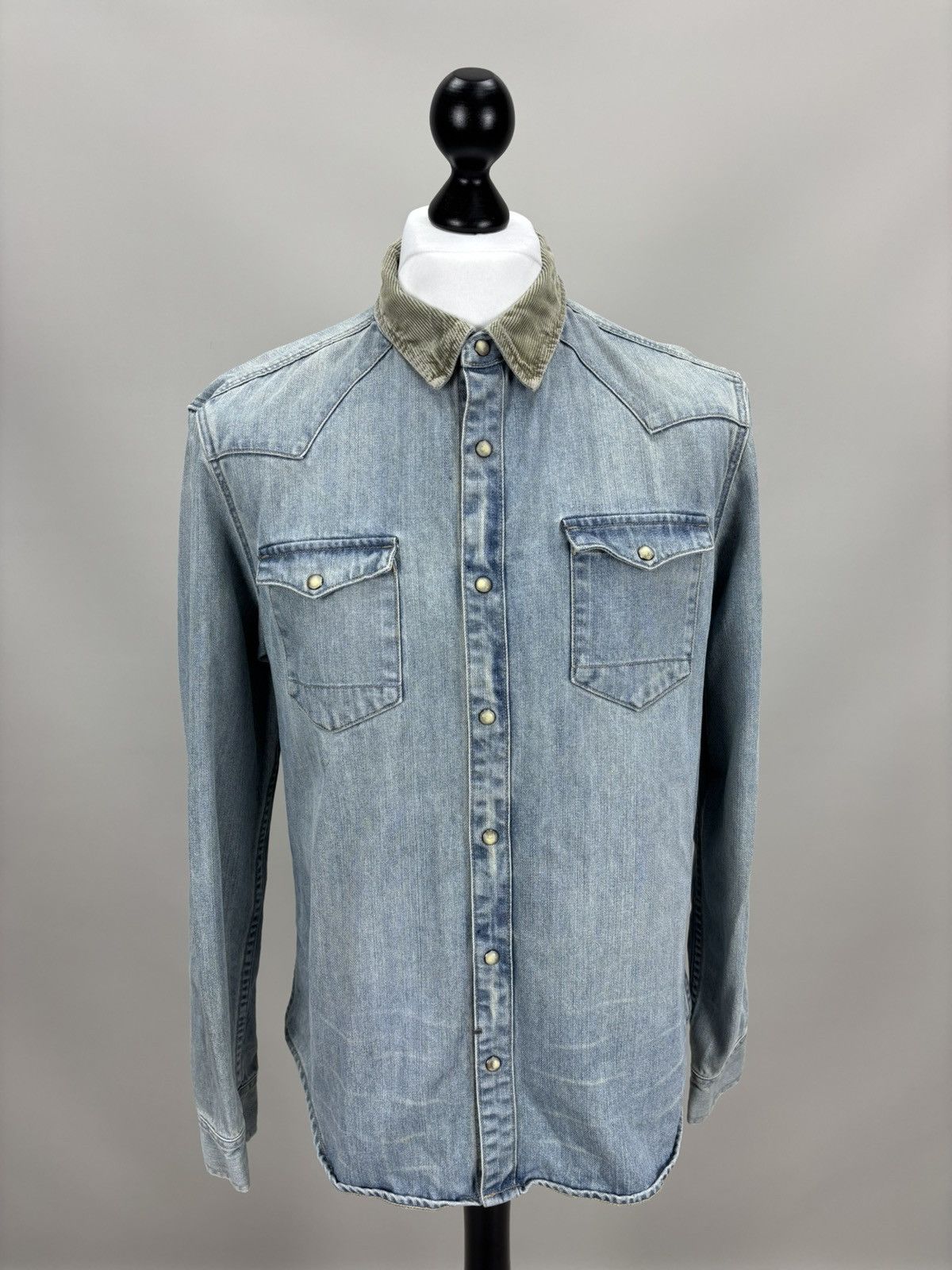 Allsaints Mens denim jacket shirt All Saints Size S Color Blue Size US S / EU 44-46 / 1 - 2 Thumbnail