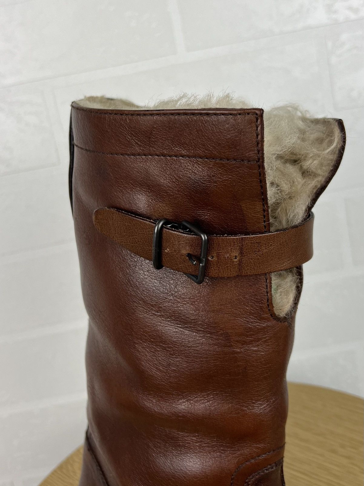 Gucci GUCCI Combat Boots Mongolian Leather Shearling Fur Shoes Size US 9 / EU 42 - 5 Thumbnail