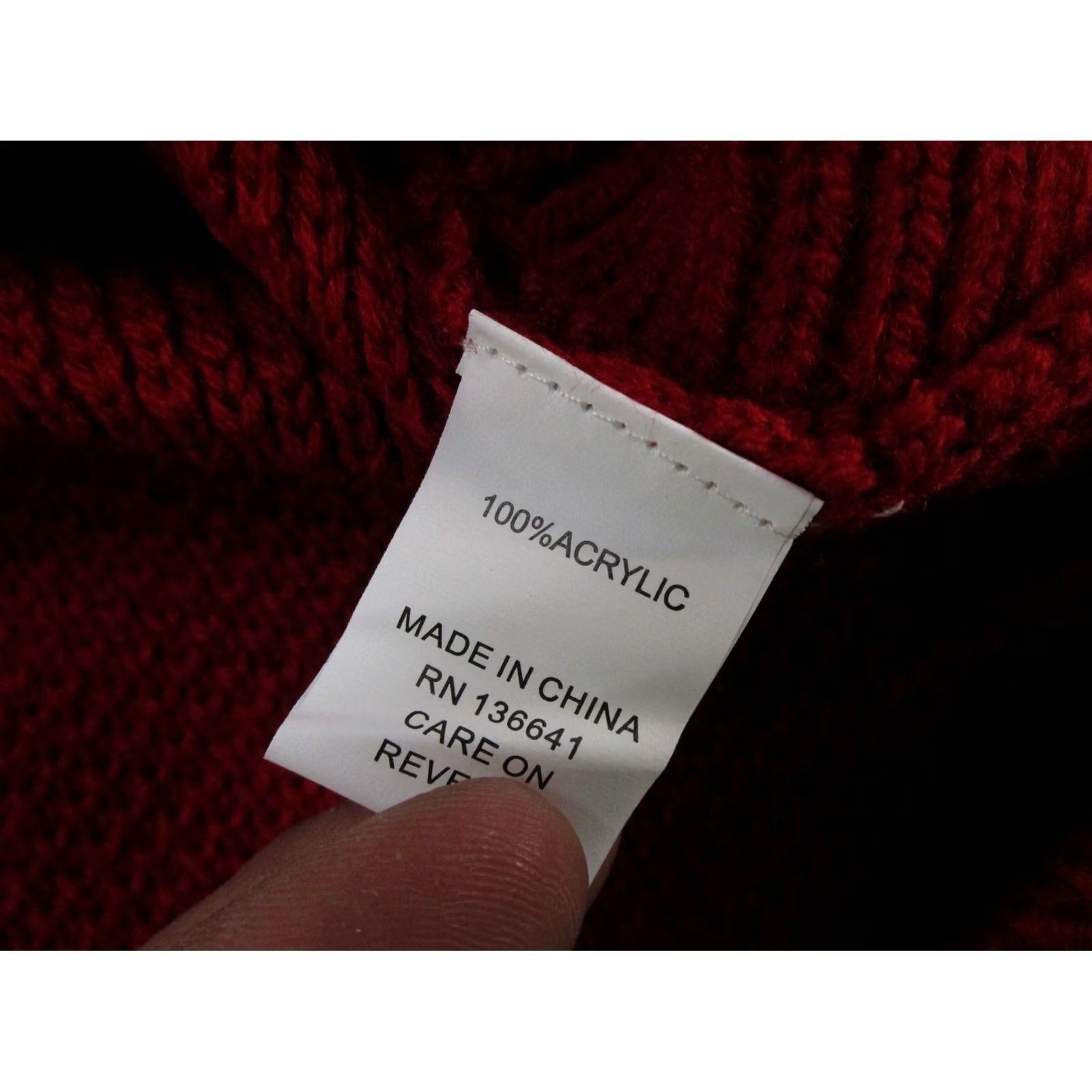 Vintage Cotton Rye Red Knit Pullover Sweater Oversized Size L Womens Size L / US 10 / IT 46 - 3 Thumbnail