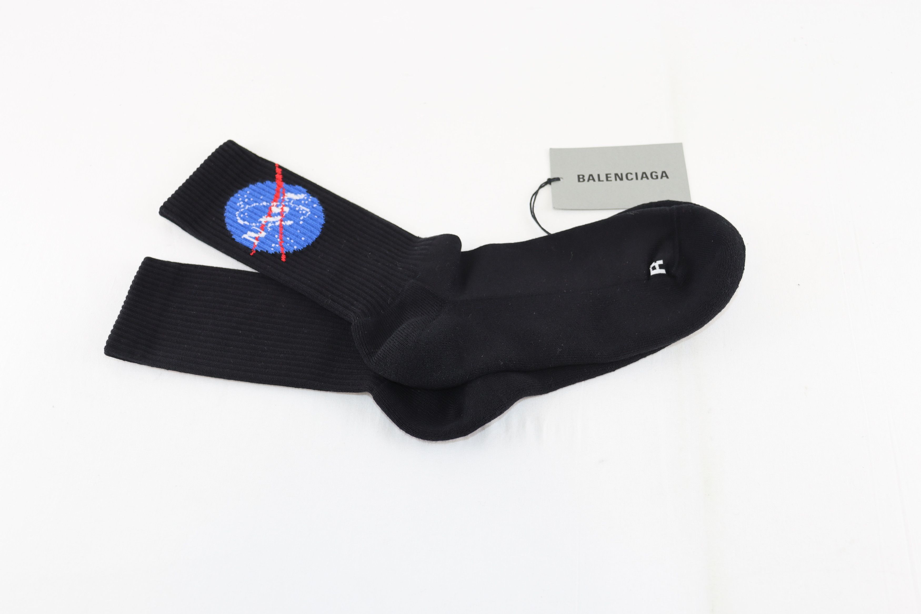 Balenciaga o1rshd1 Size: L / Cotton Socks Space Co Pa Ea in Black Size ONE SIZE - 1 Thumbnail