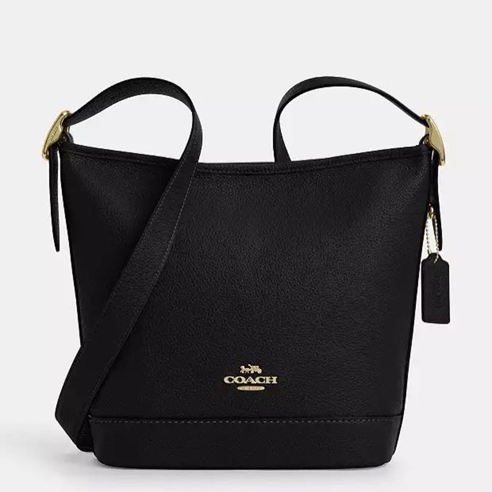 Coach NWT Coach Jude Bag Gold/Black Refined pebble leather CBH18 Size ONE SIZE - 4 Thumbnail
