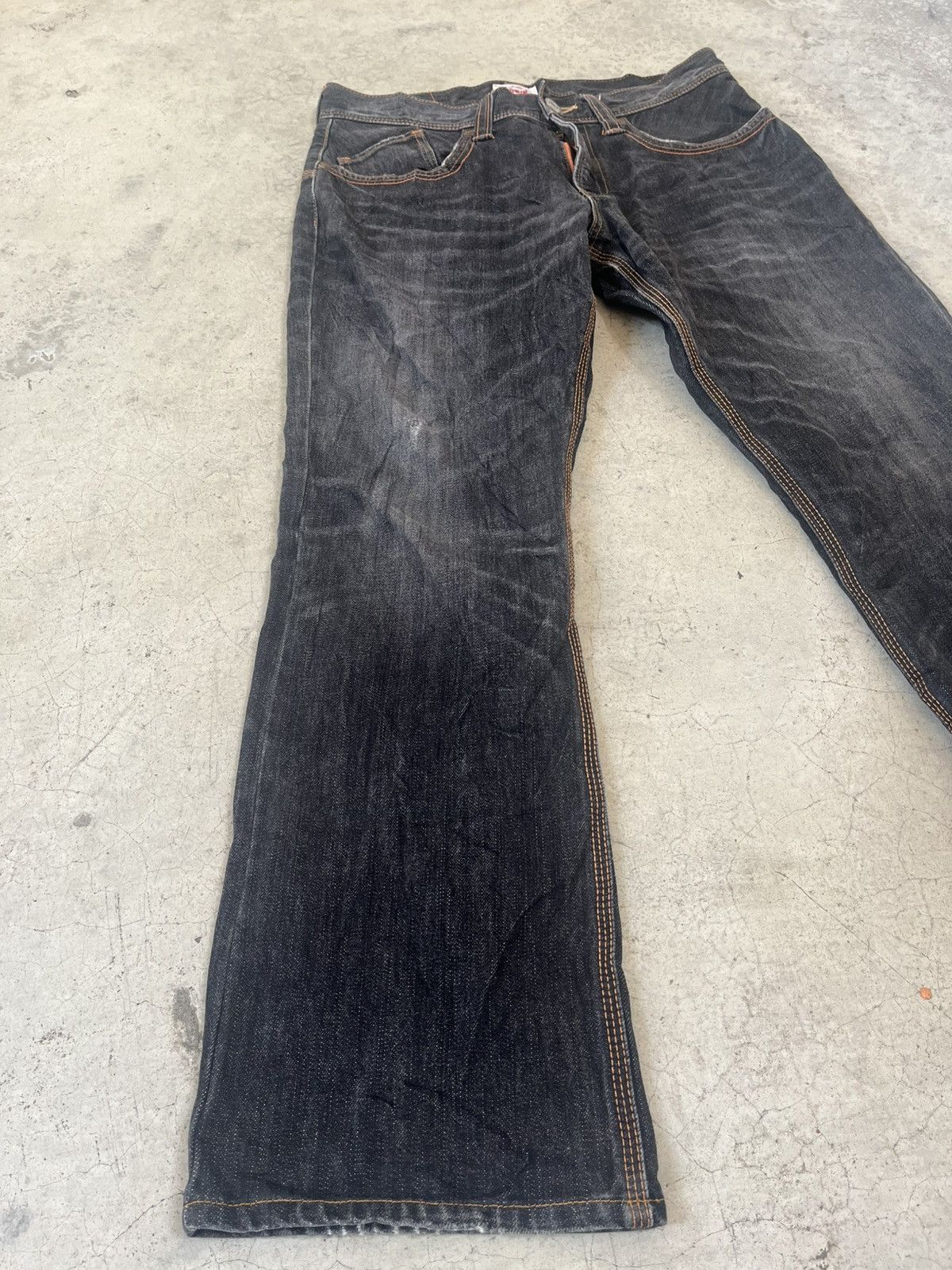 Edwin Edwin Flare Distressed Clawmark faded Vintage Pants Size US 34 / EU 50 - 1 Thumbnail