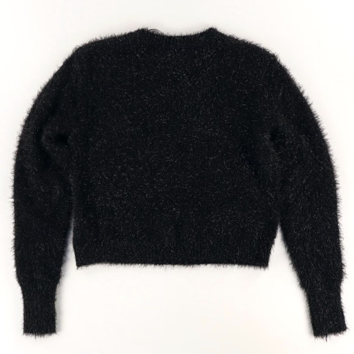Rachel Zoe Rachel Zoe Fuzzy Crewneck Crop Sweater Black Women's S Shirt Size S / US 4 / IT 40 - 4 Thumbnail