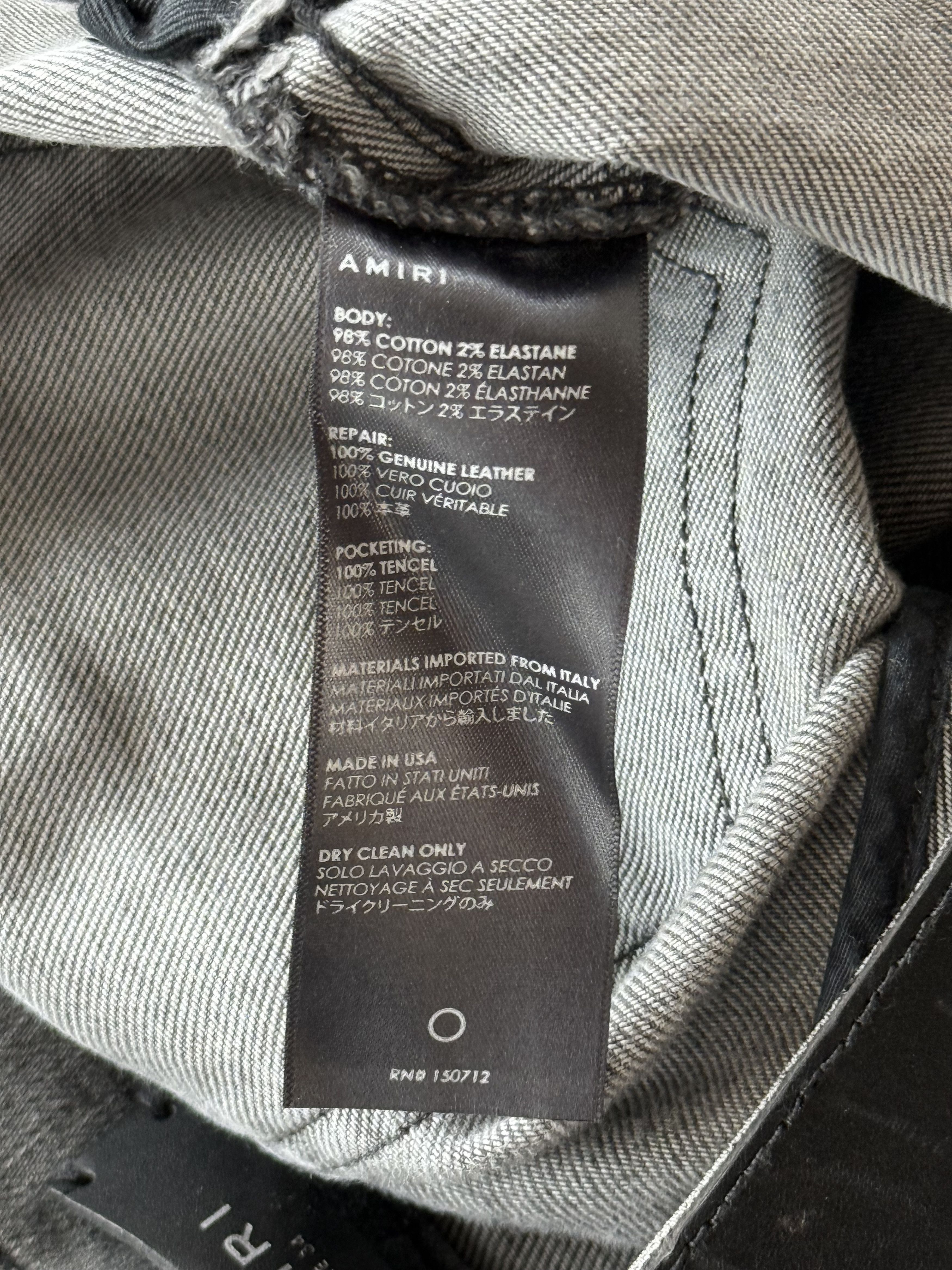 Amiri Amiri Storm Grey & Black Patch MX1 Jeans Size US 34 / EU 50 - 4 Thumbnail