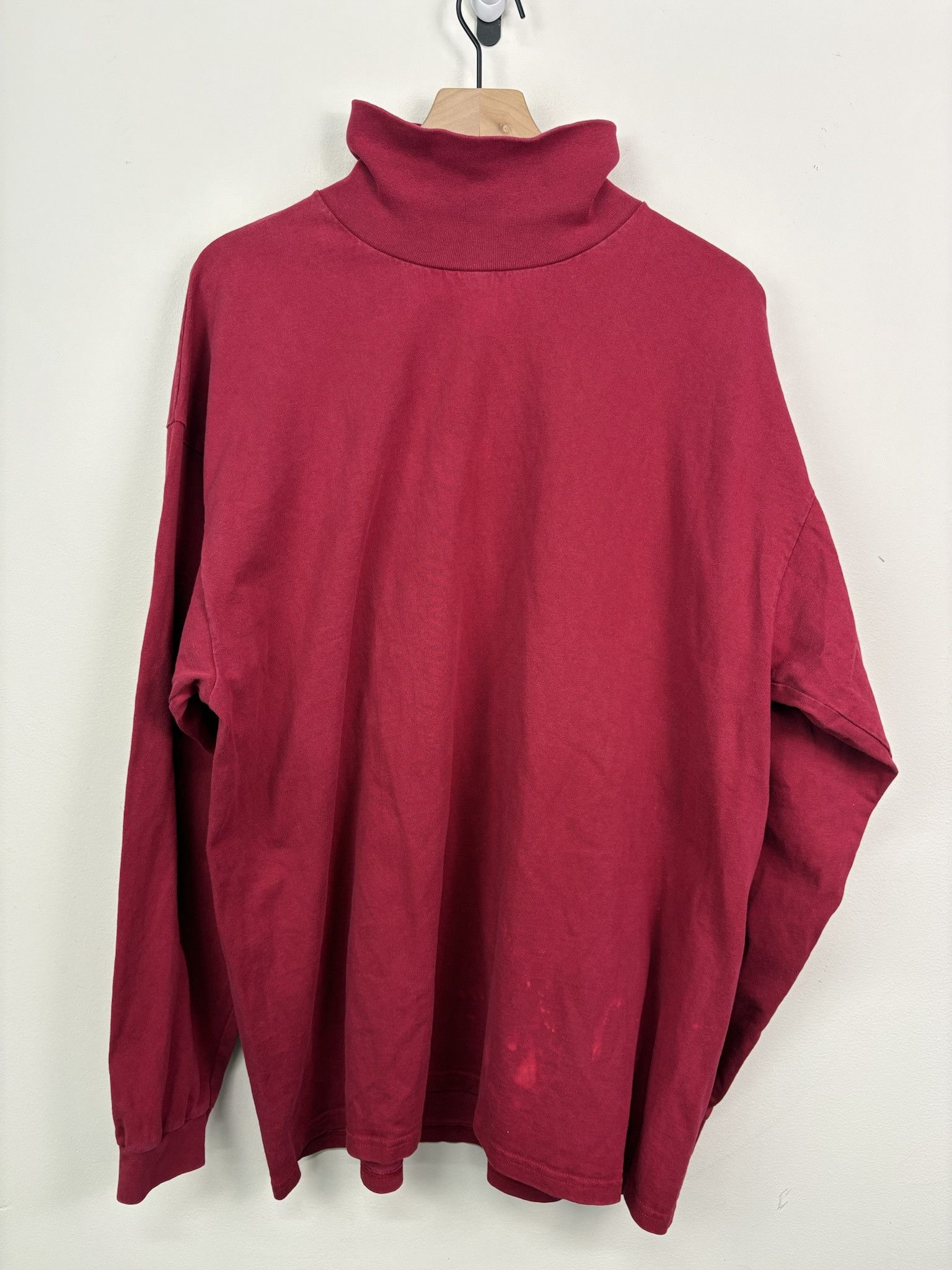 Vintage Vintage 90's Lee Heavyweight Blank Red Turtleneck Long Sleeve Size XXL Size US XXL / EU 58 / 5 - 1 Thumbnail