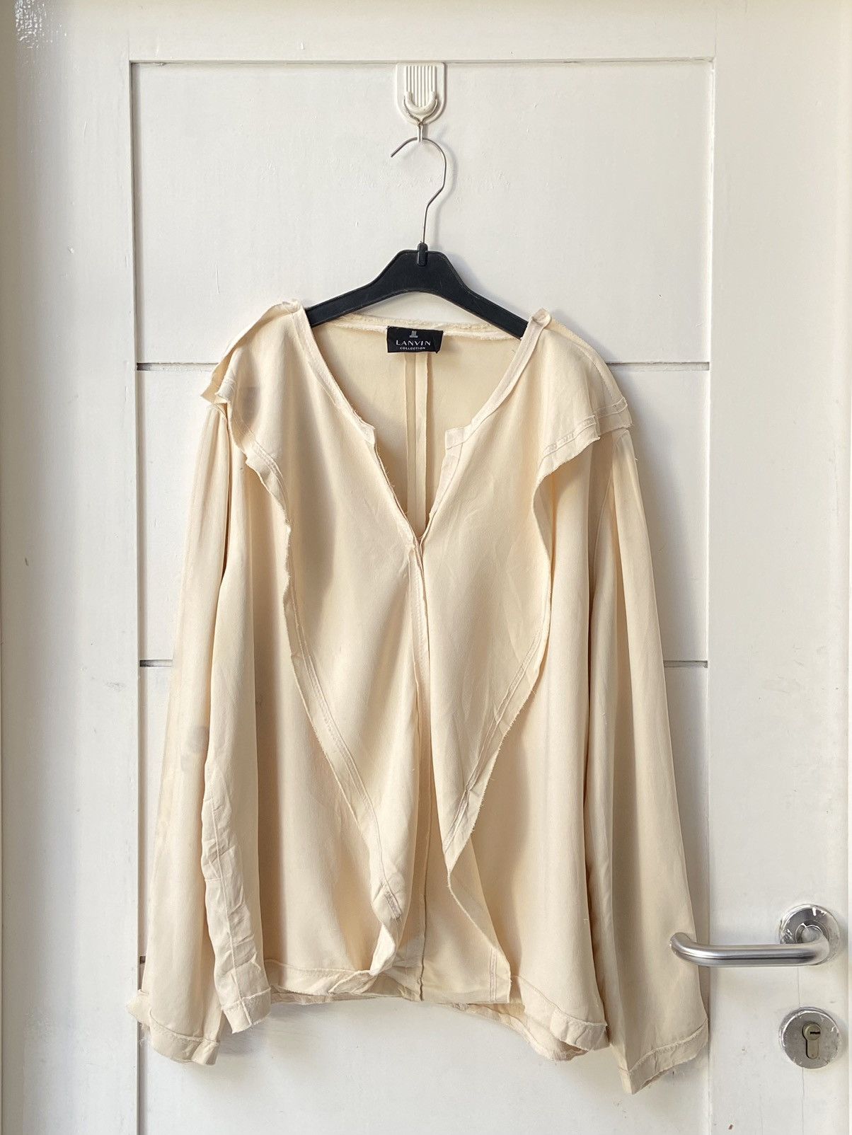 Lanvin LANVIN Collection Cream Blouse Size L / US 10 / IT 46 - 1 Thumbnail