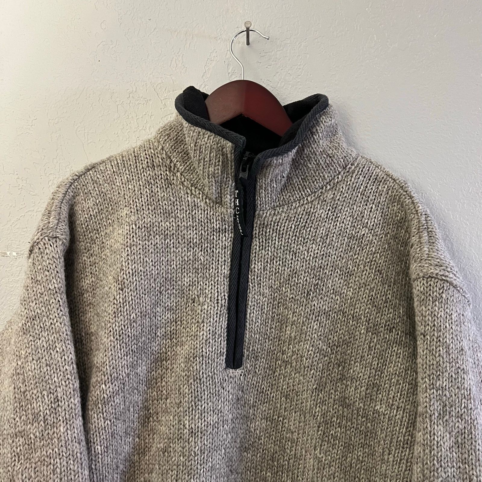 Vintage THC Natural Line Icelandic Pure Wool Sweater 1/4 Zip XXL Size US XXL / EU 58 / 5 - 12 Thumbnail