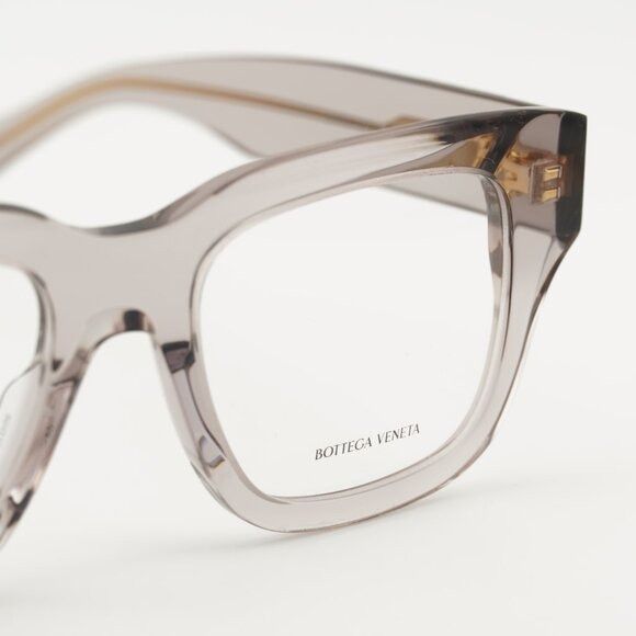 Bottega Veneta Bottega Veneta BV1361O 010 Eyeglasses Transparent Grey 50mm Size ONE SIZE - 2 Thumbnail