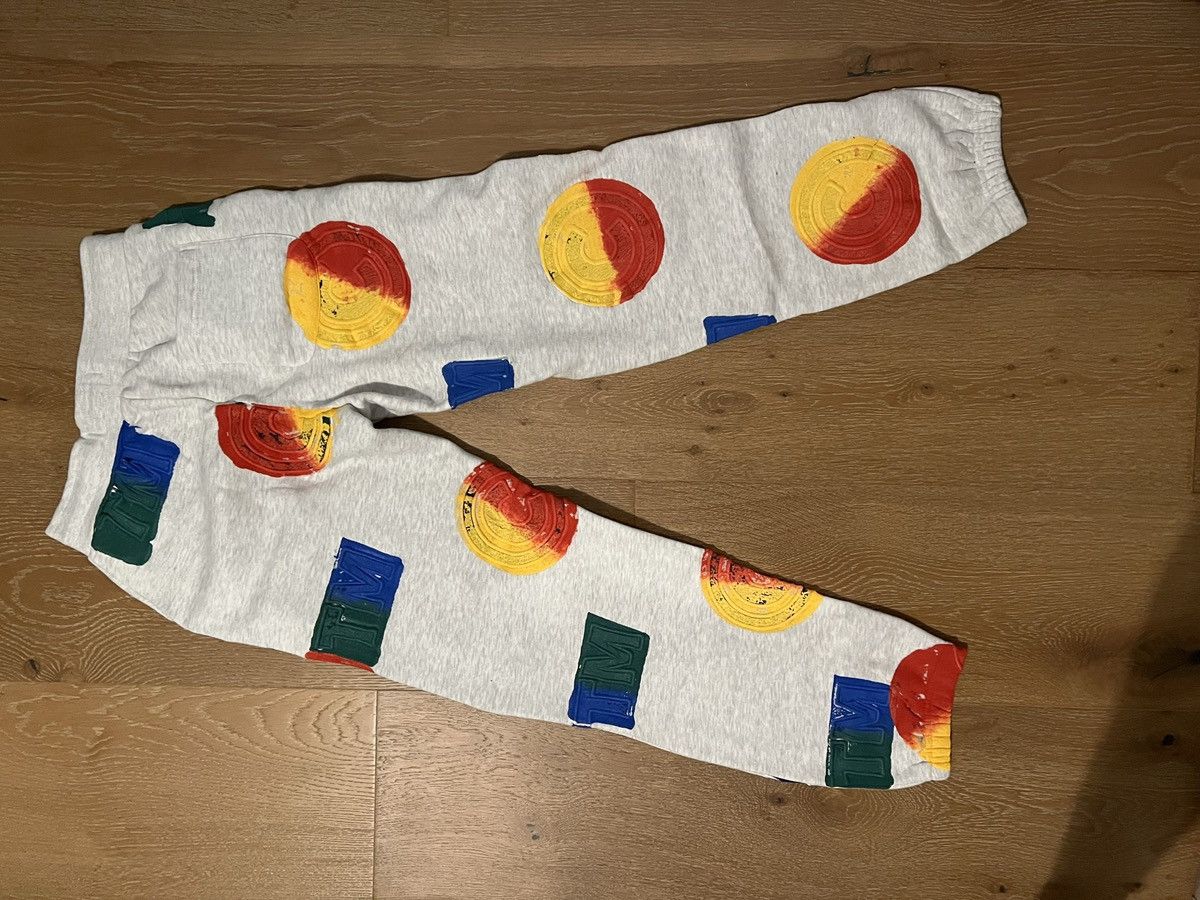 Market Chinatown Market Painted Letters Sweatpants Size US 33 - 2 Thumbnail