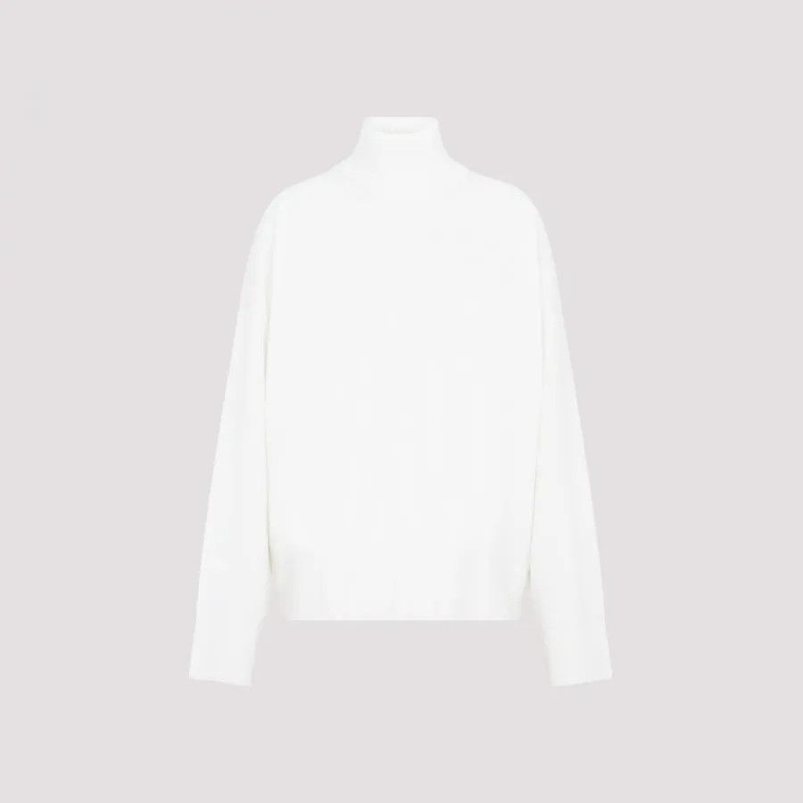 Bottega Veneta o1n1vont1225 Light Wool Trutleneck Sweater in White Size M / US 6-8 / IT 42-44 - 1 Thumbnail