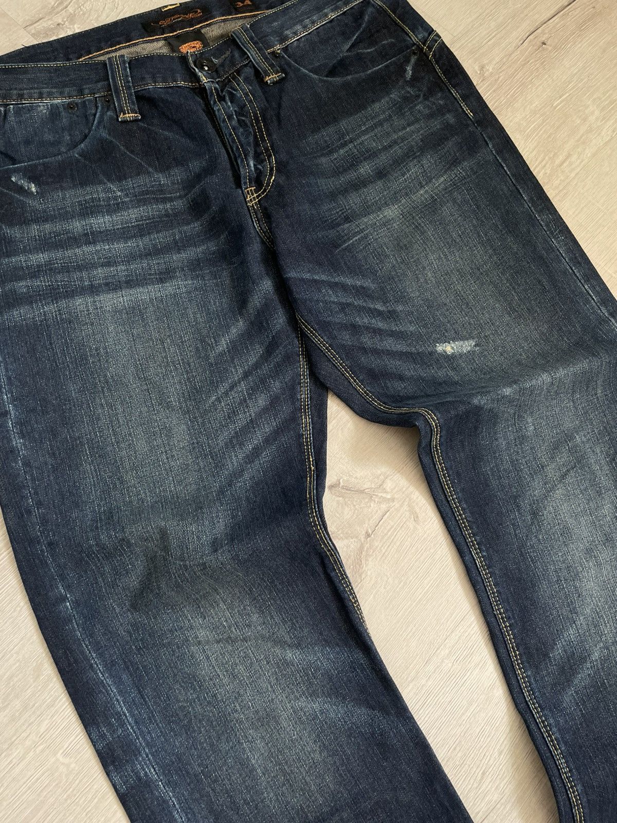 Ed Hardy Y2k Vintag Ed Hardy by Christian Audigier Jeans Washed Denim Size US 34 / EU 50 - 5 Thumbnail