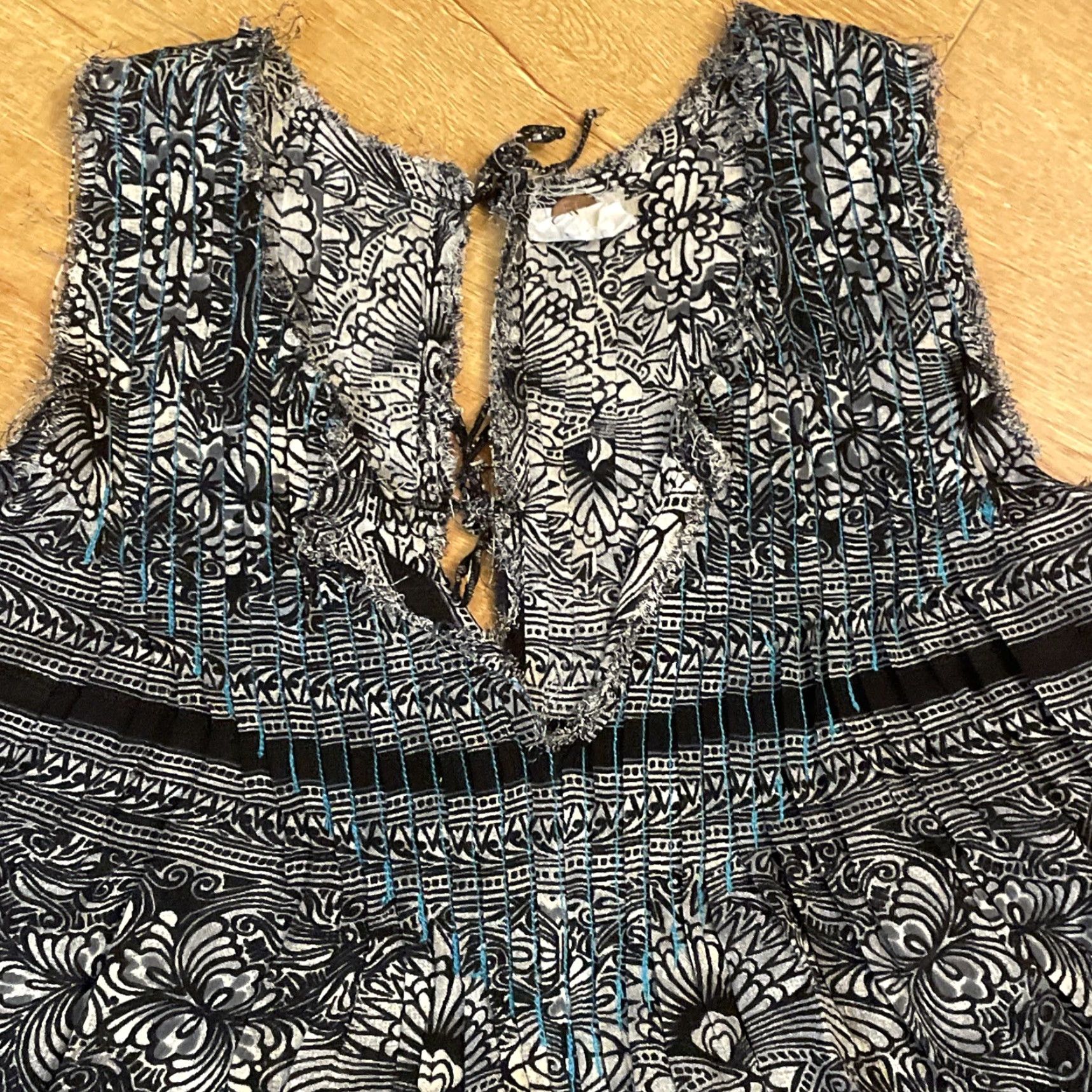 Free People Free People Myna Tank Top Blouse Sleeveless S Multicolor Adjustable Back Open Tie Strap Casual Women Summer Size S / US 4 / IT 40 - 2 Thumbnail